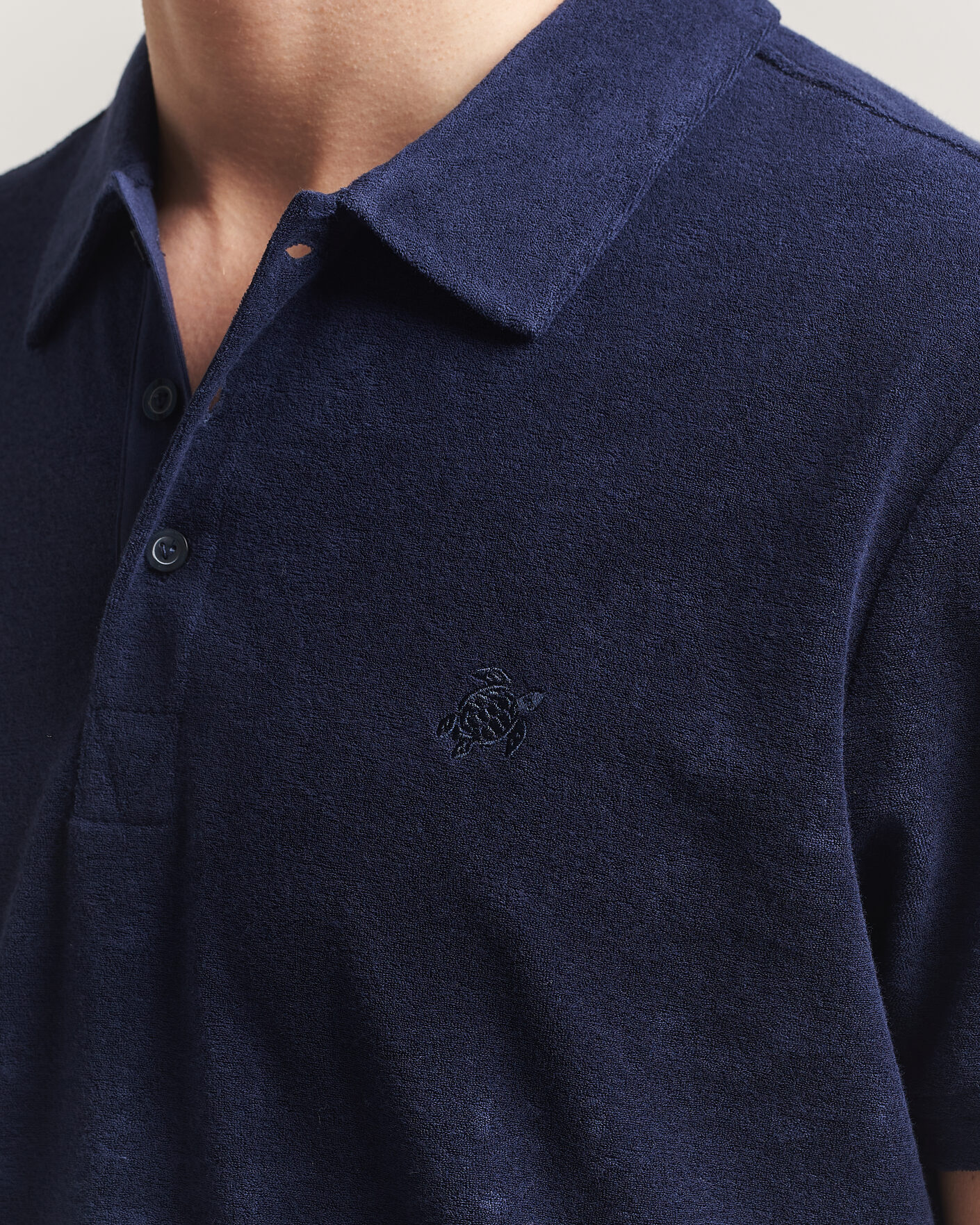Men | Polo Shirts | Vilebrequin | Pheonix Terry Polo Bleu Marine