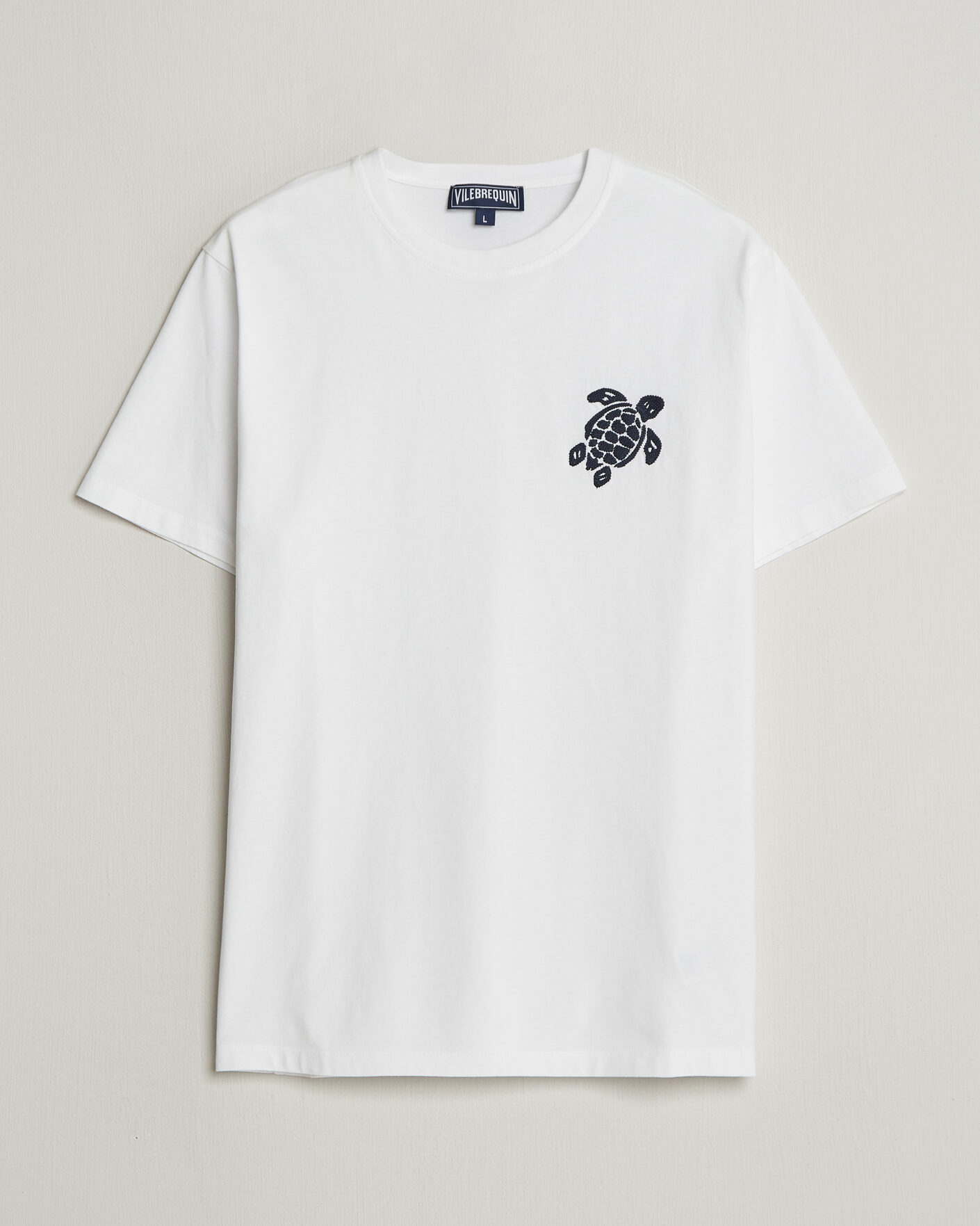 Men | T-Shirts | Vilebrequin | Embroidered Crew Neck T-Shirt Blanc