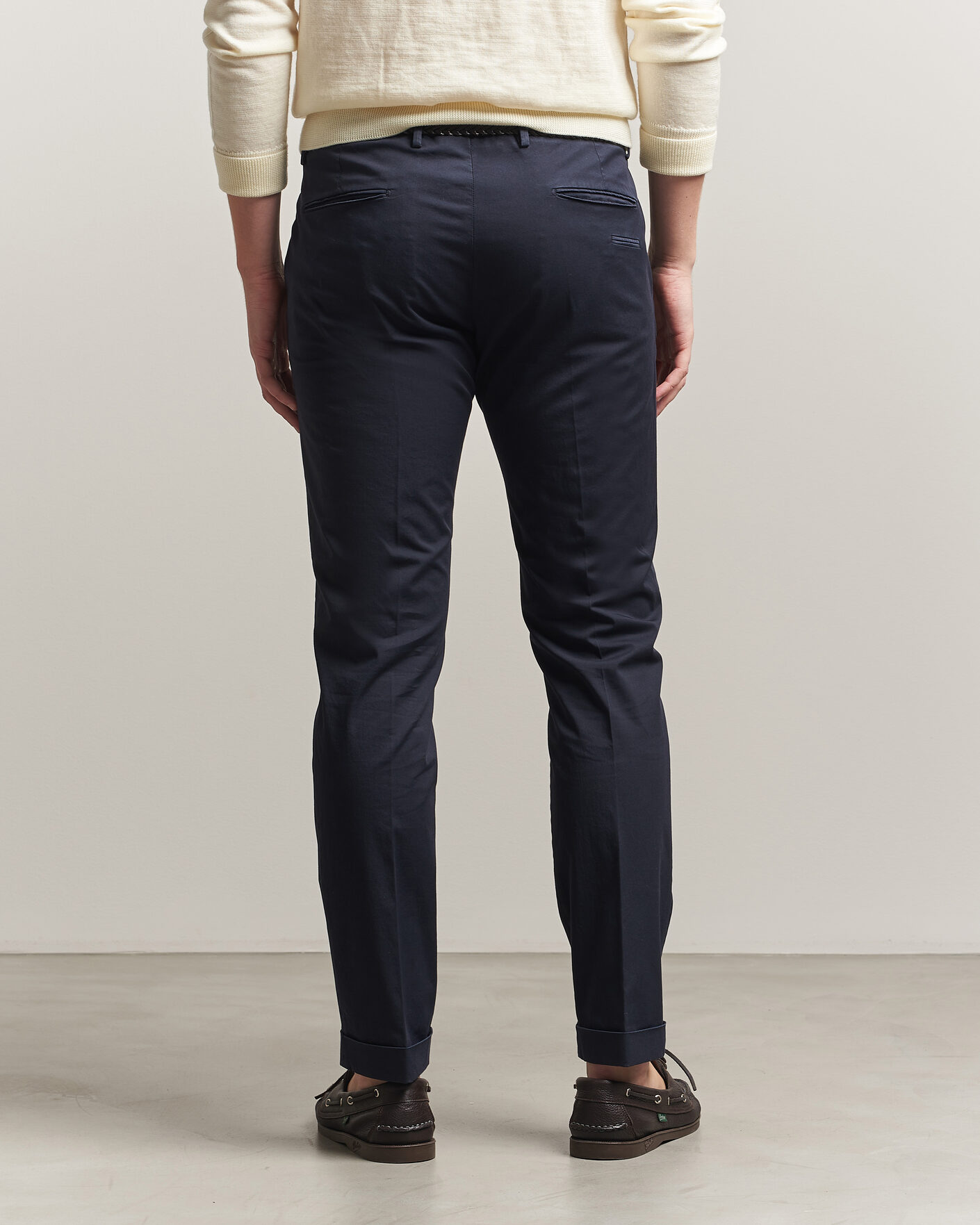 Men | Trousers | Briglia 1949 | Slim Fit Cotton Chinos Navy