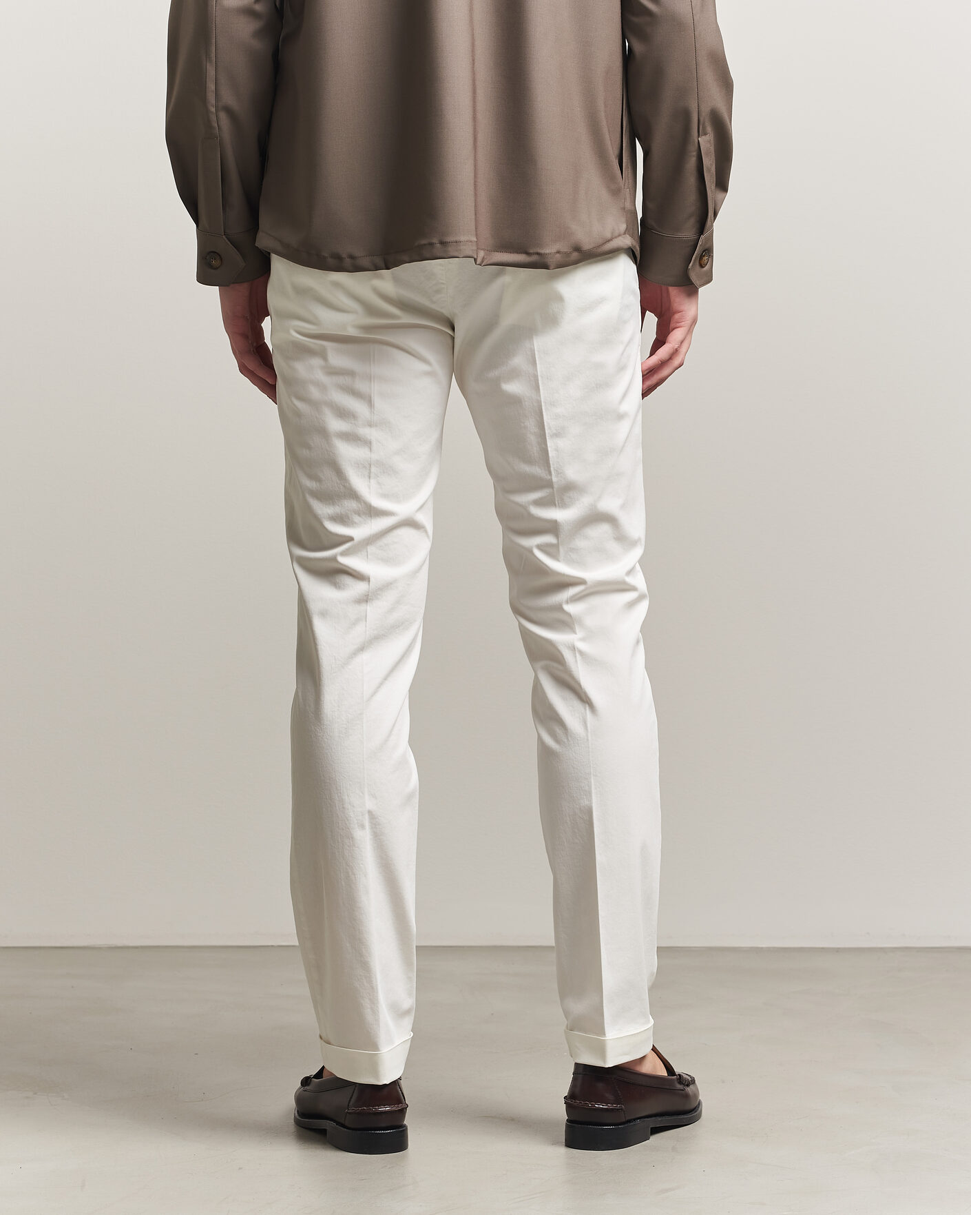 Men | Trousers | Briglia 1949 | Slim Fit Cotton Chinos White