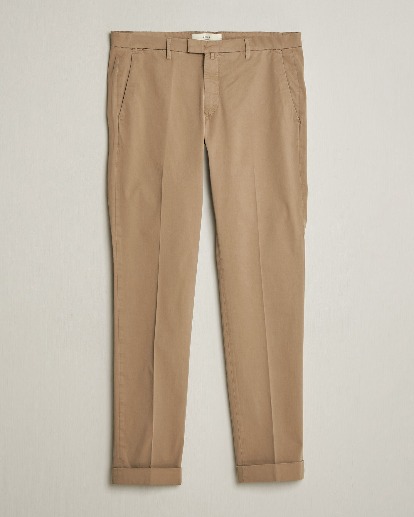 Men | Trousers | Briglia 1949 | Slim Fit Cotton Chinos Taupe