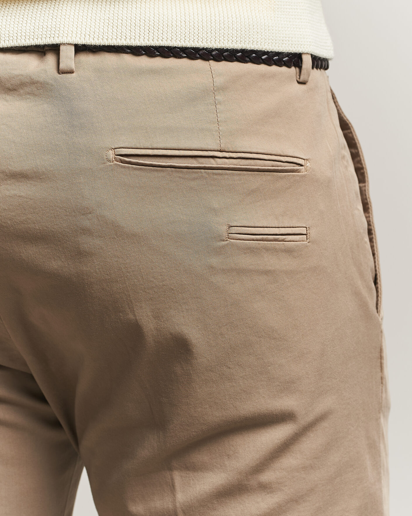 Men | Trousers | Briglia 1949 | Slim Fit Cotton Chinos Taupe
