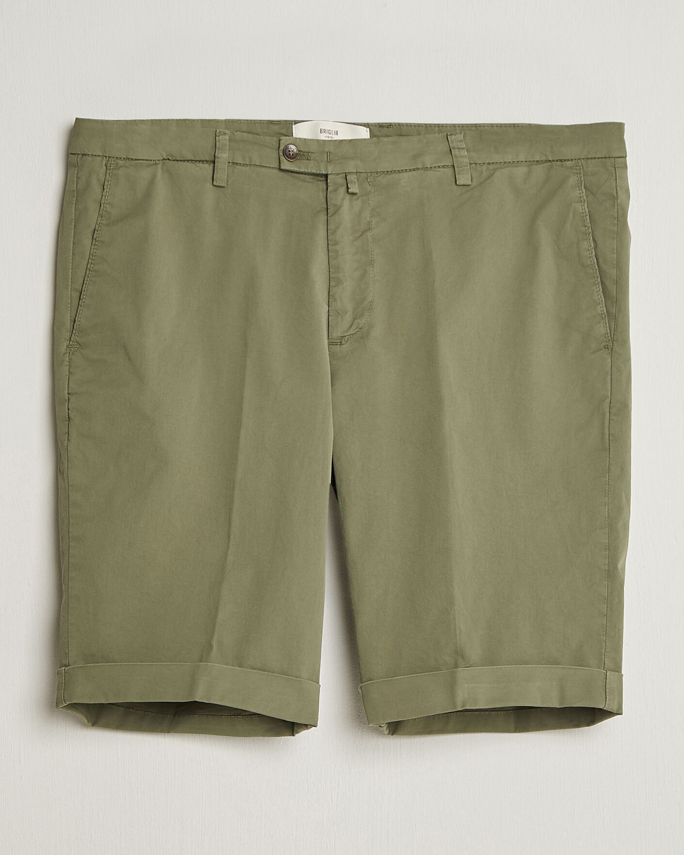 Men | Shorts | Briglia 1949 | Cotton Stretch Shorts Olive