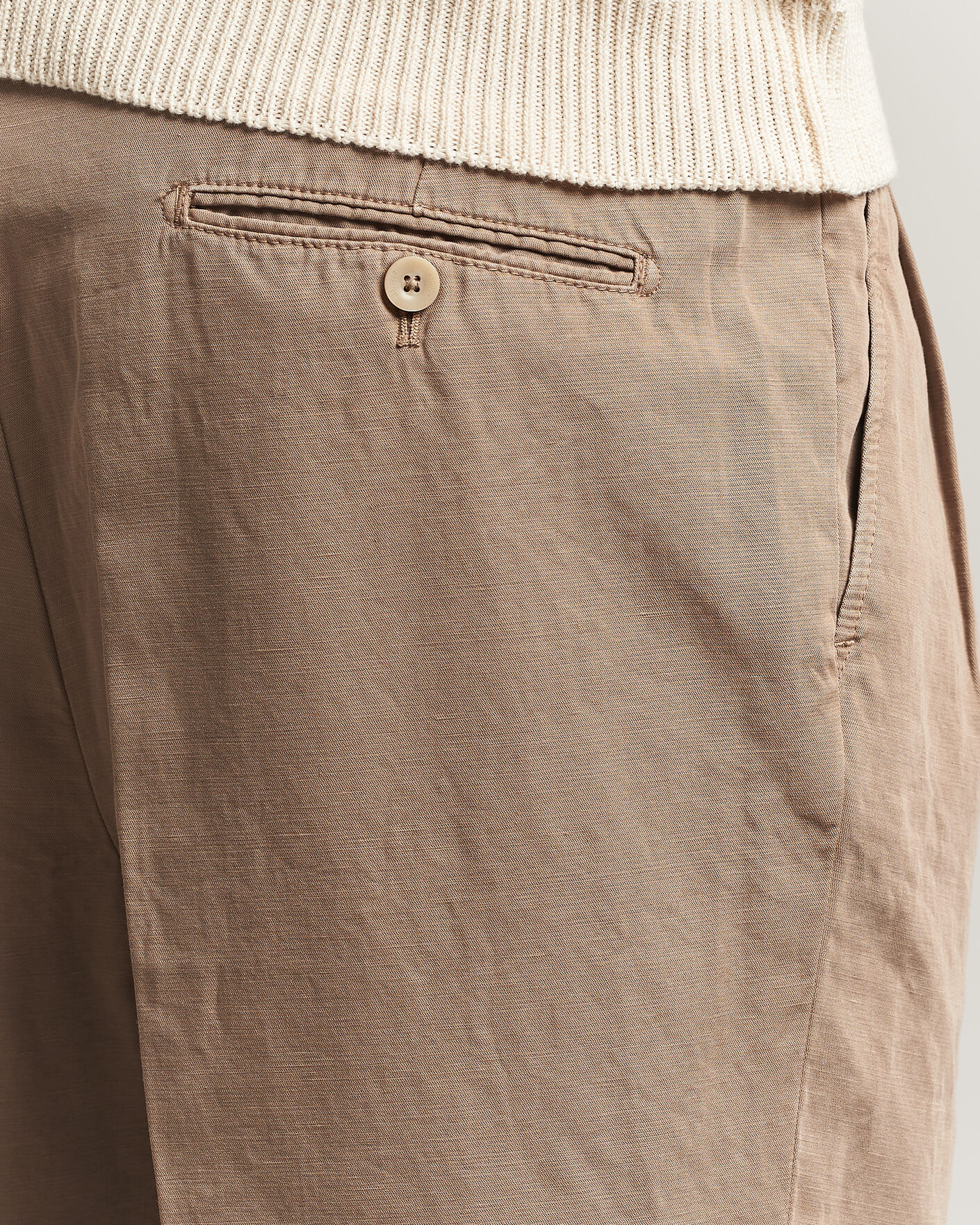 Men | Trousers | Briglia 1949 | Portobello Loose Fit Cotton/Linen Trousers Beige