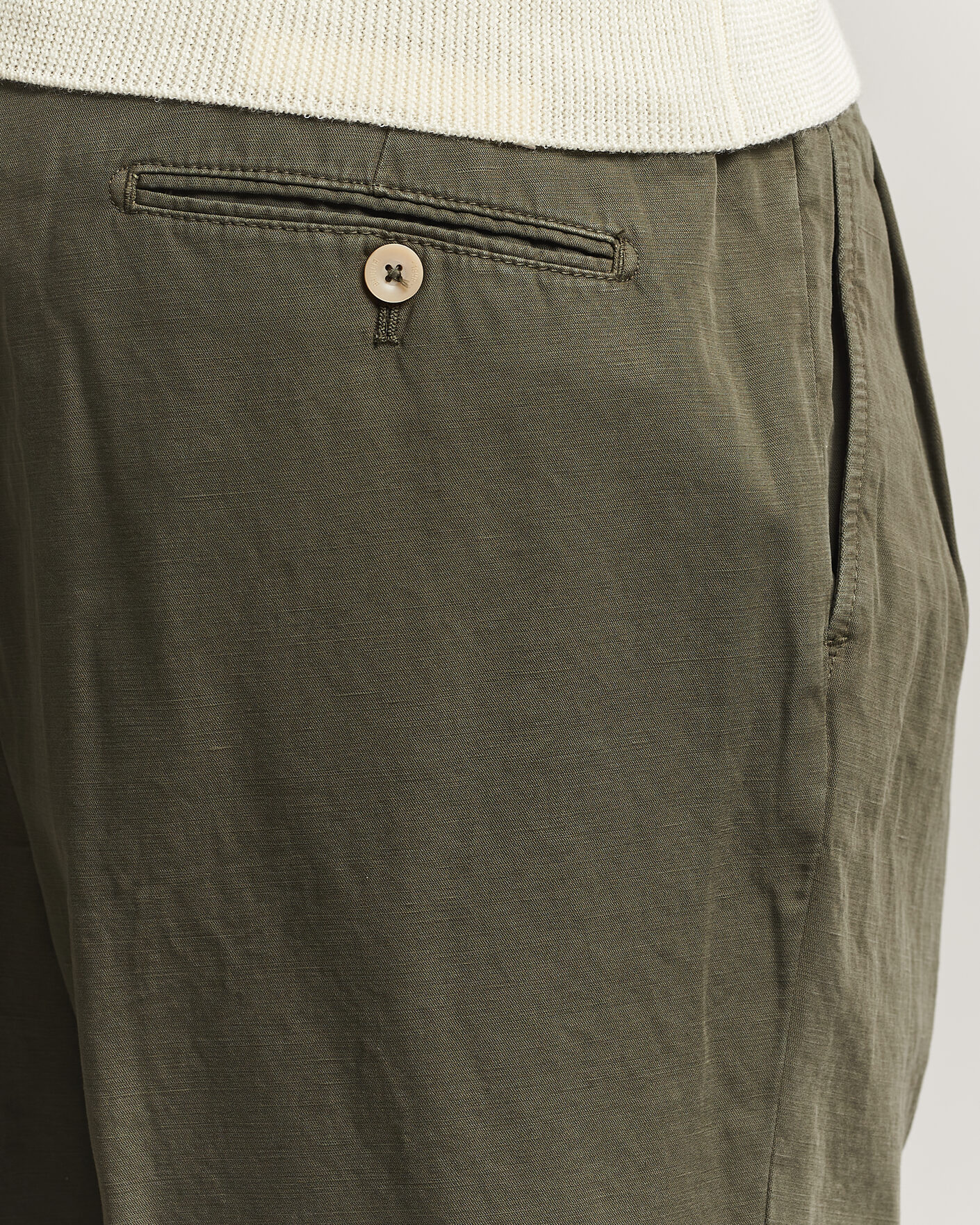 Men | Trousers | Briglia 1949 | Portobello Loose Fit Cotton/Linen Trousers Olive