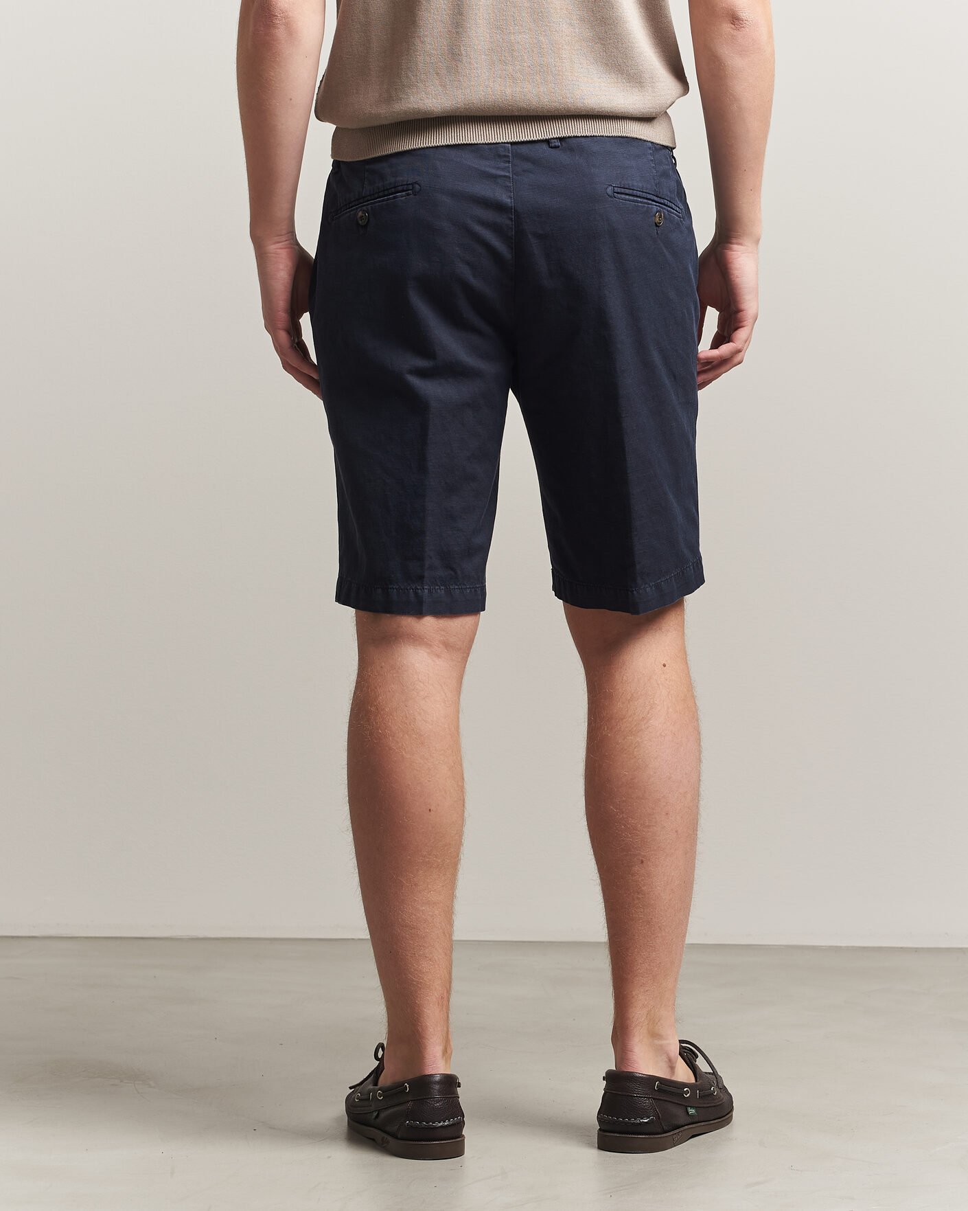 Men | Shorts | Briglia 1949 | Cotton/Linen Drawstring Shorts Navy