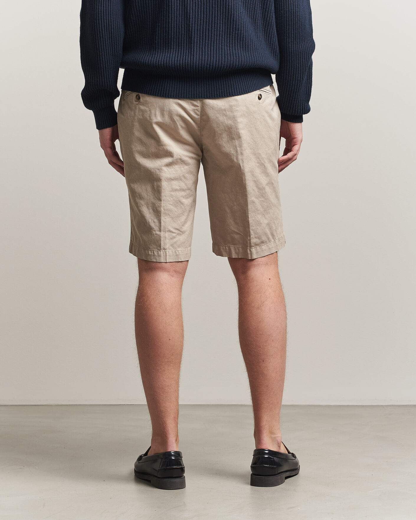 Men | Shorts | Briglia 1949 | Cotton/Linen Drawstring Shorts Beige