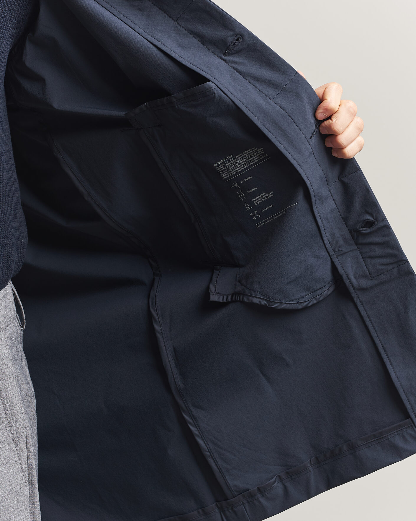 Men | Coats & Jackets | Scandinavian Edition | Ascend II Lightweight Coat Navy