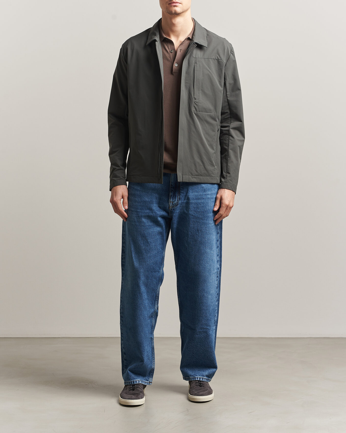Men | Coats & Jackets | Scandinavian Edition | Merge II Stretch Shirt Jacket Dark Olive