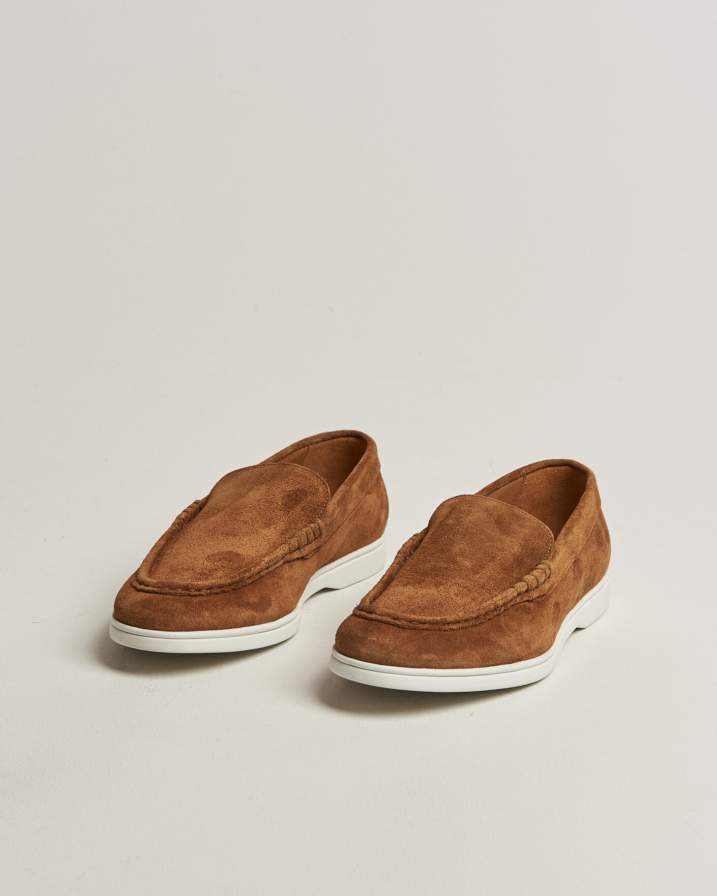 Men | Loafers | Charles Tyrwhitt | Suede Slip On Loafers Light Brown