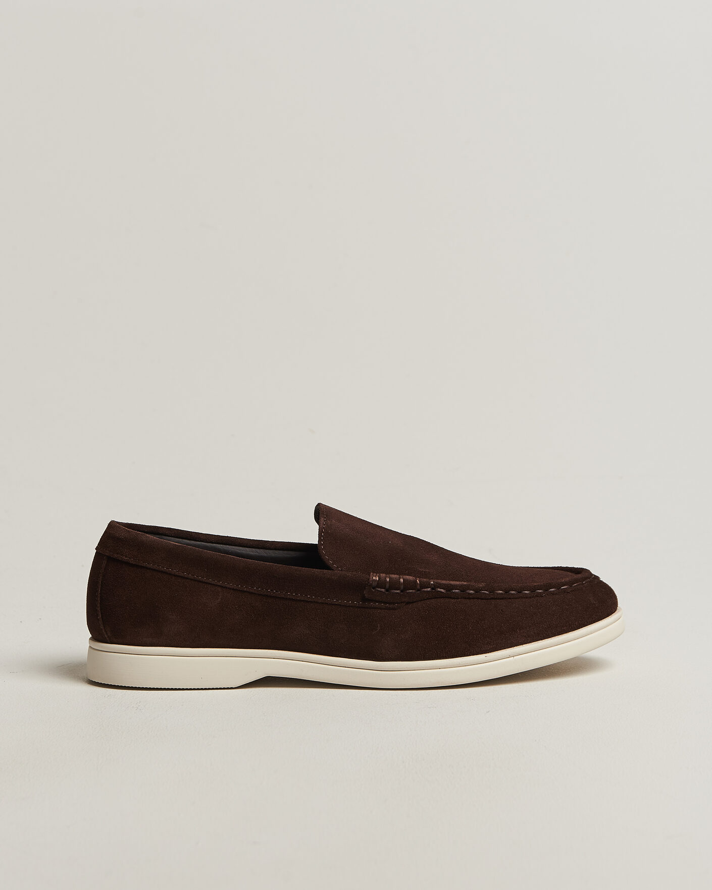 Men | Loafers | Charles Tyrwhitt | Suede Slip On Loafers Chocolate Brown