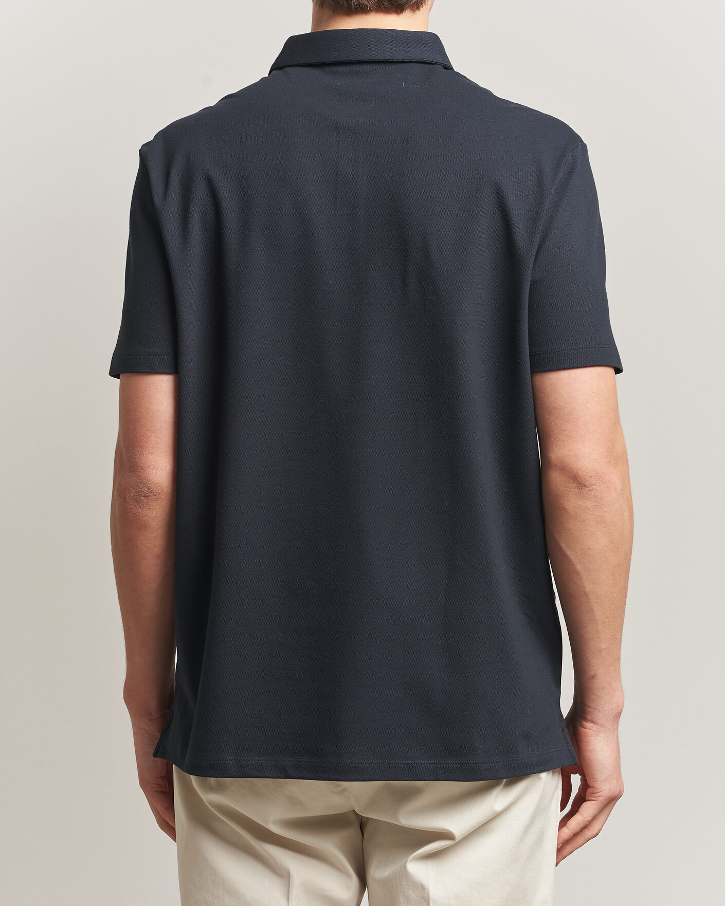 Men | Polo Shirts | Charles Tyrwhitt | Smart Stretch Pique Polo Black