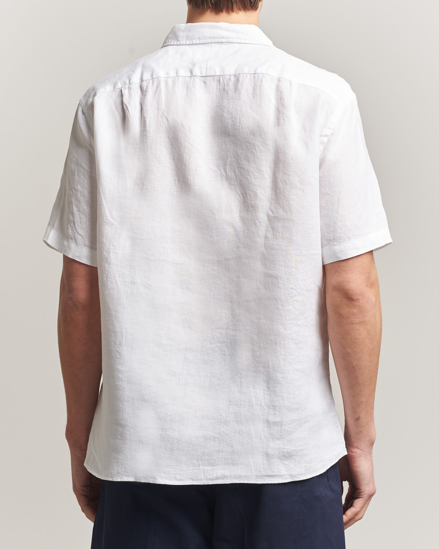 Men | Shirts | Charles Tyrwhitt | Pure Linen Short Sleeve Slim Fit Shirt White