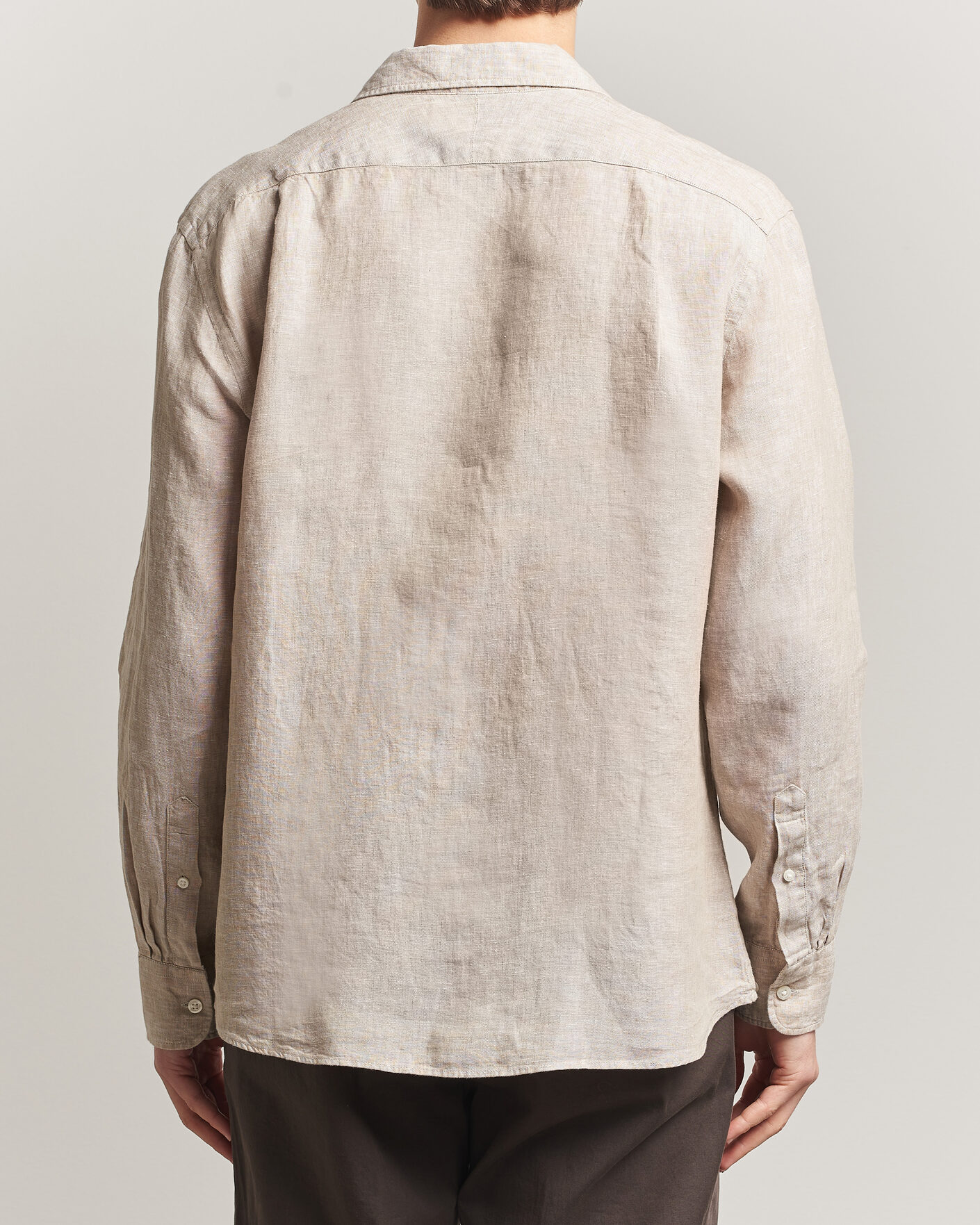 Men | Shirts | Charles Tyrwhitt | Pure Linen Slim Fit Shirt Oatmeal