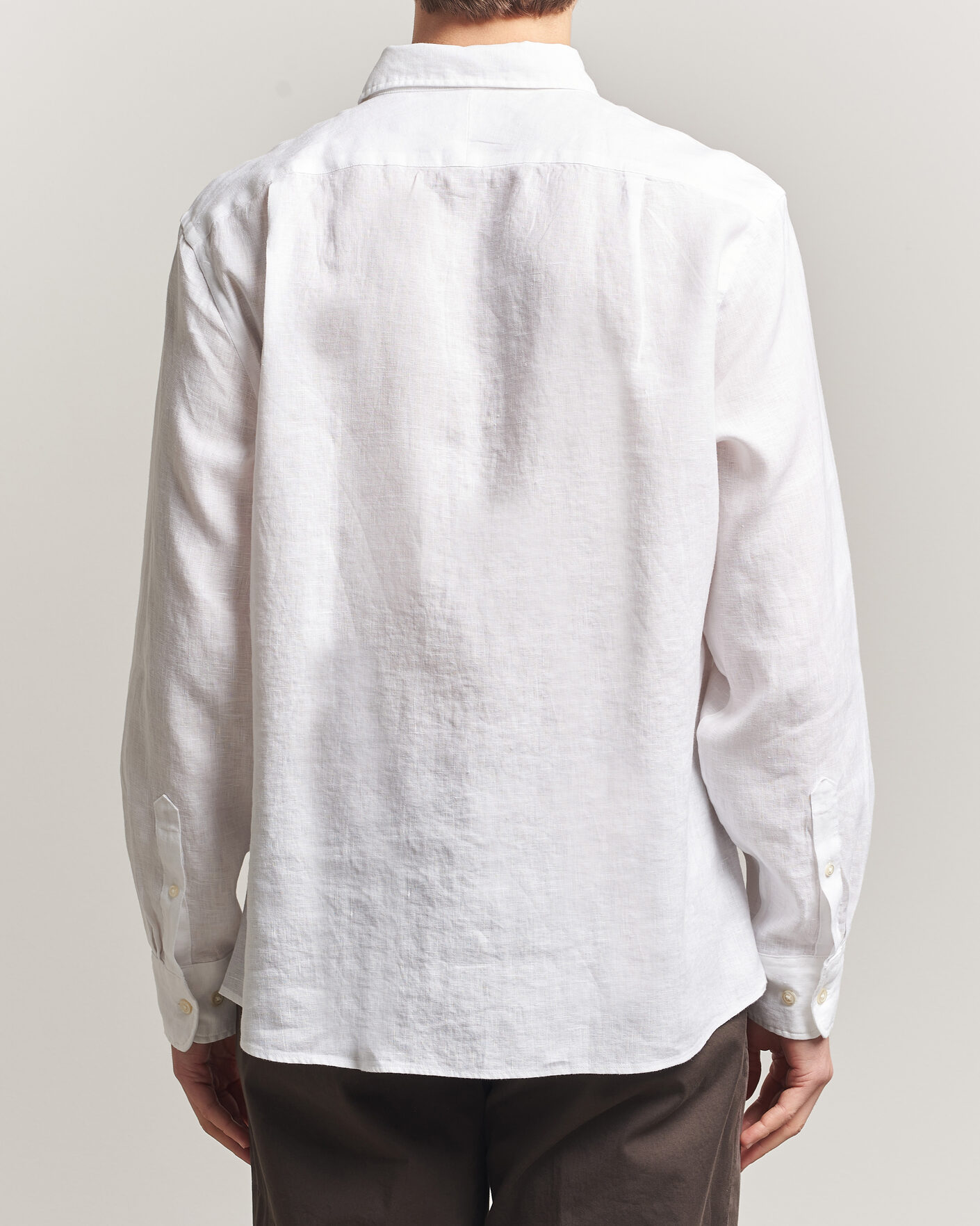 Men | Shirts | Charles Tyrwhitt | Pure Linen Slim Fit Shirt White