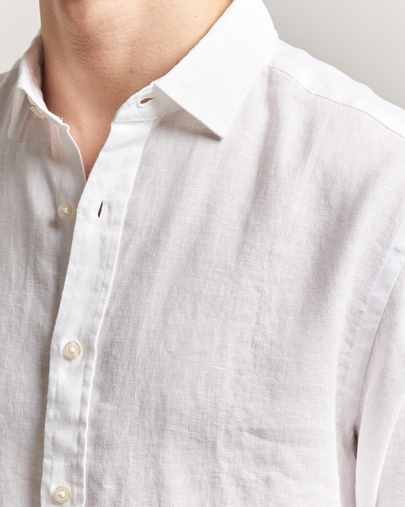 Men | Shirts | Charles Tyrwhitt | Pure Linen Slim Fit Shirt White
