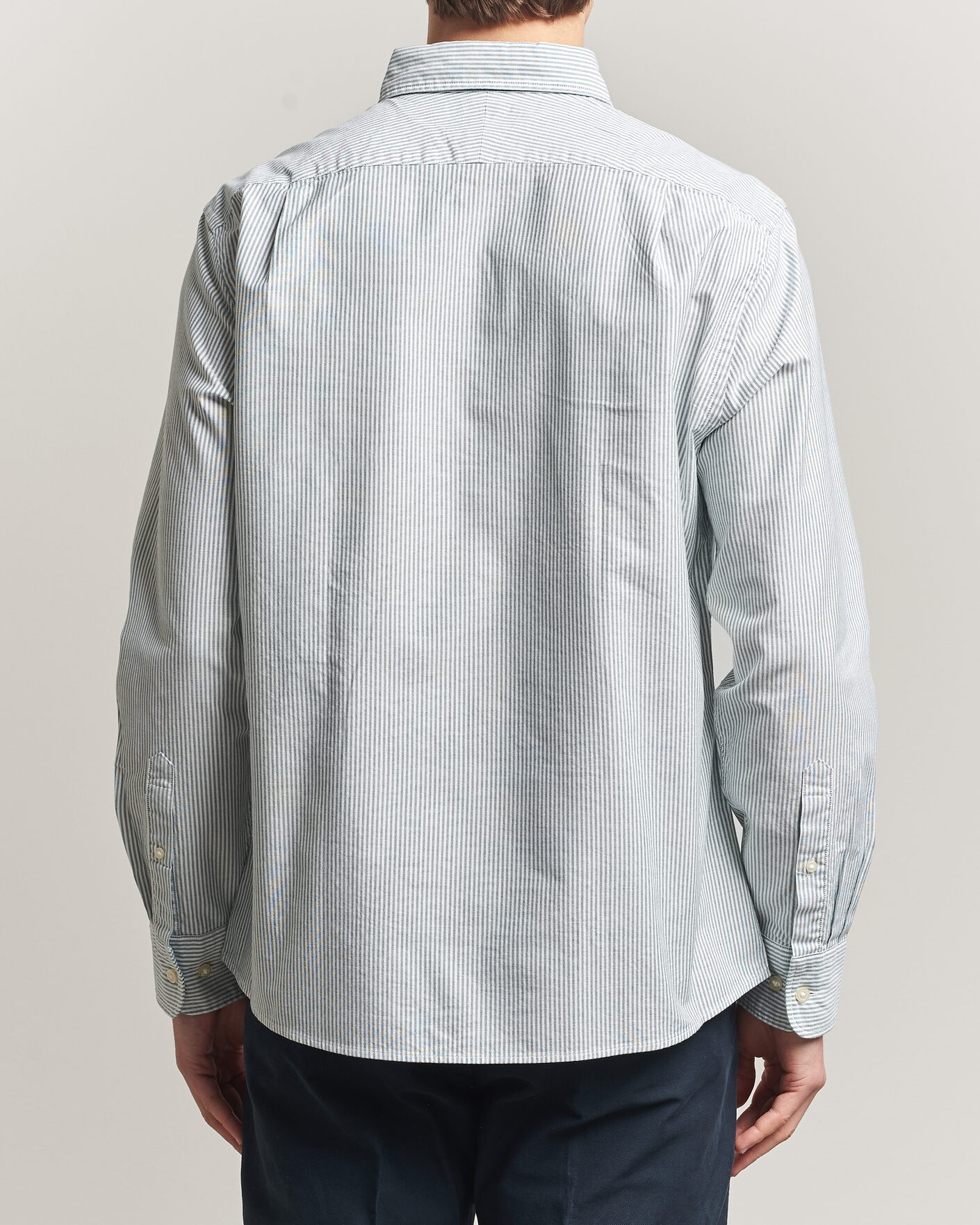 Men | Shirts | Charles Tyrwhitt | Button Down Stretch Oxford Shirt Green/White