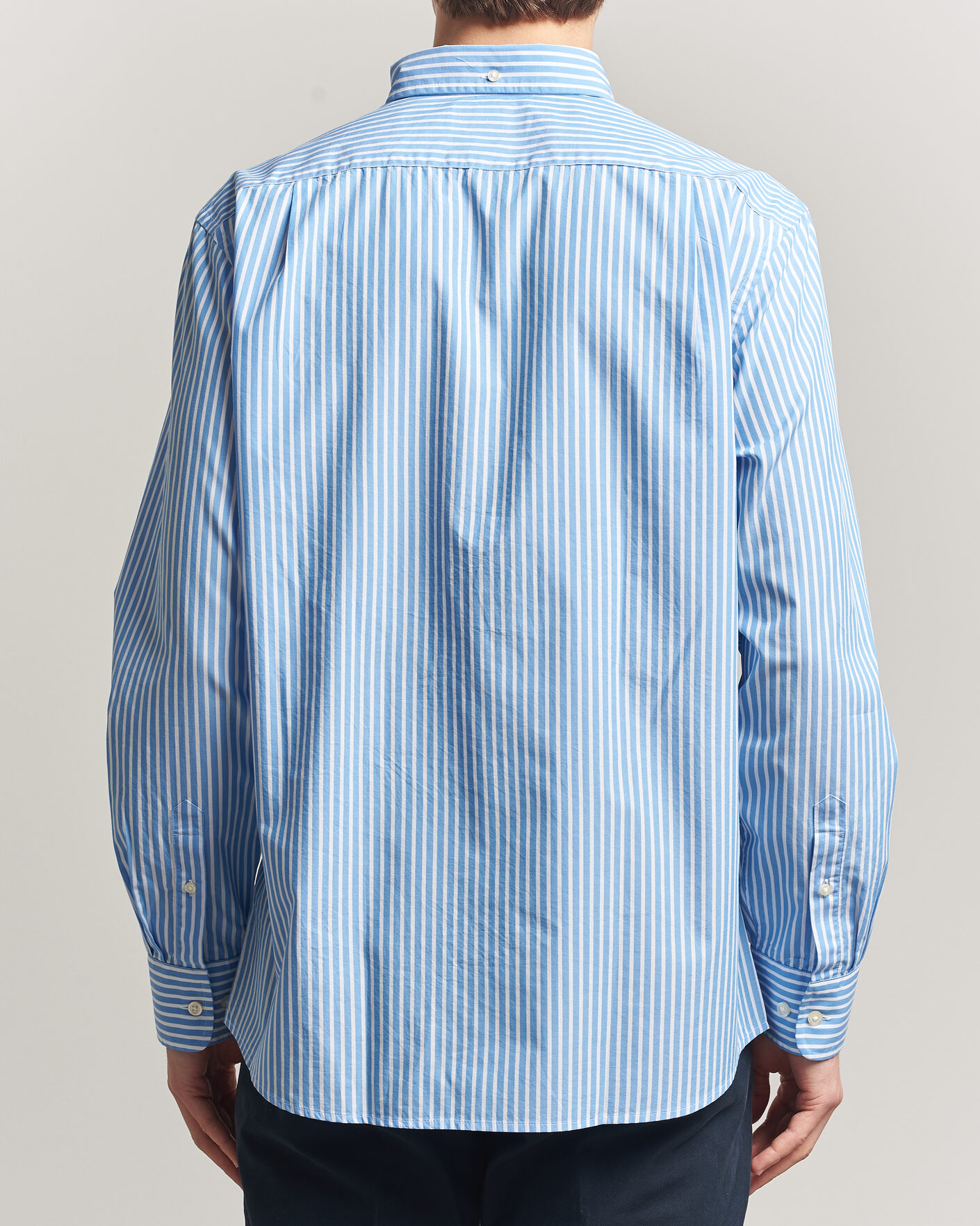 Men | Shirts | Charles Tyrwhitt | Button Down Stretch Poplin Shirt Ocean Blue