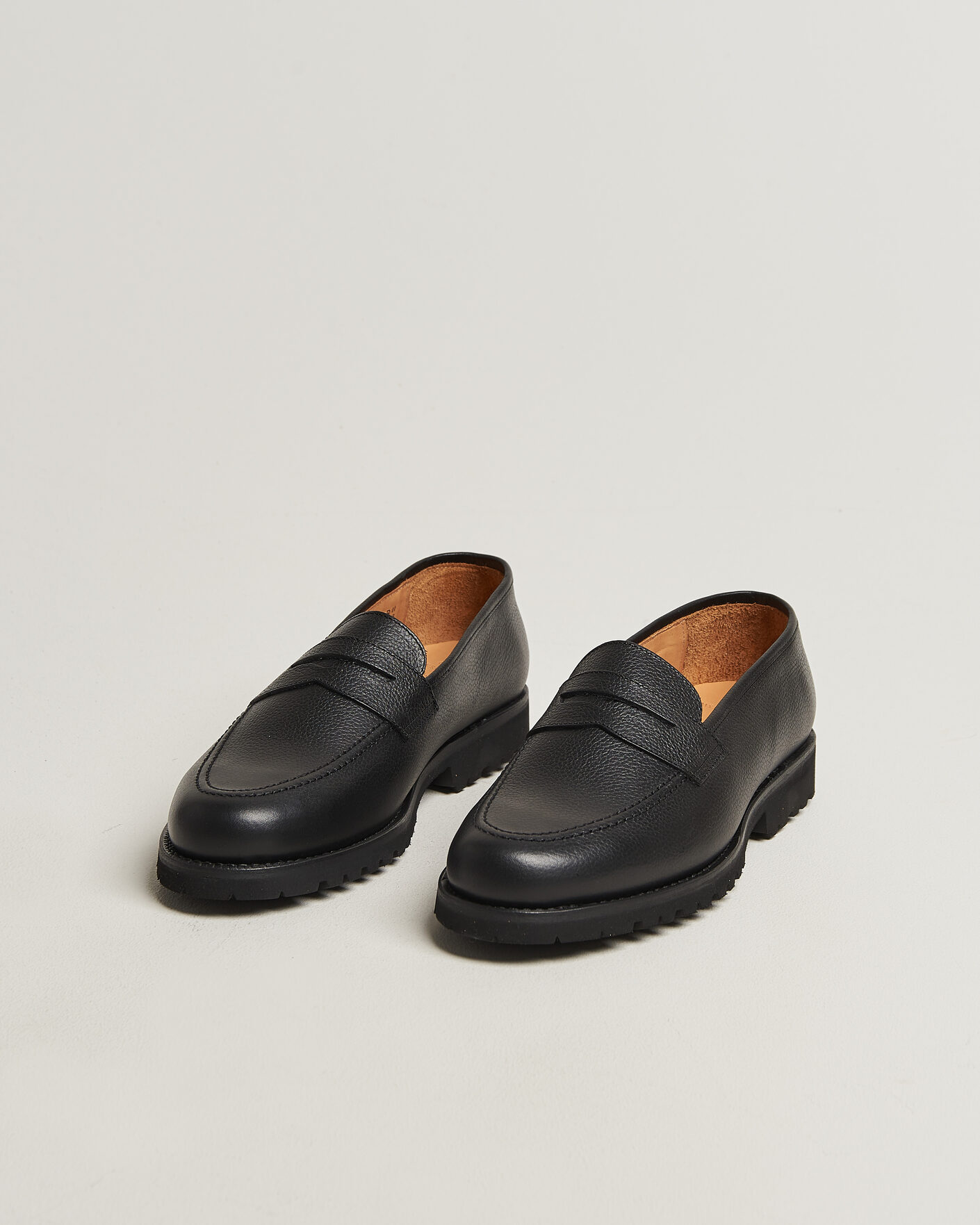 Men | Loafers | Myrqvist for Care of Carl | Myrqvist Stenhammar II Vibram Loafer Black Grained Calf