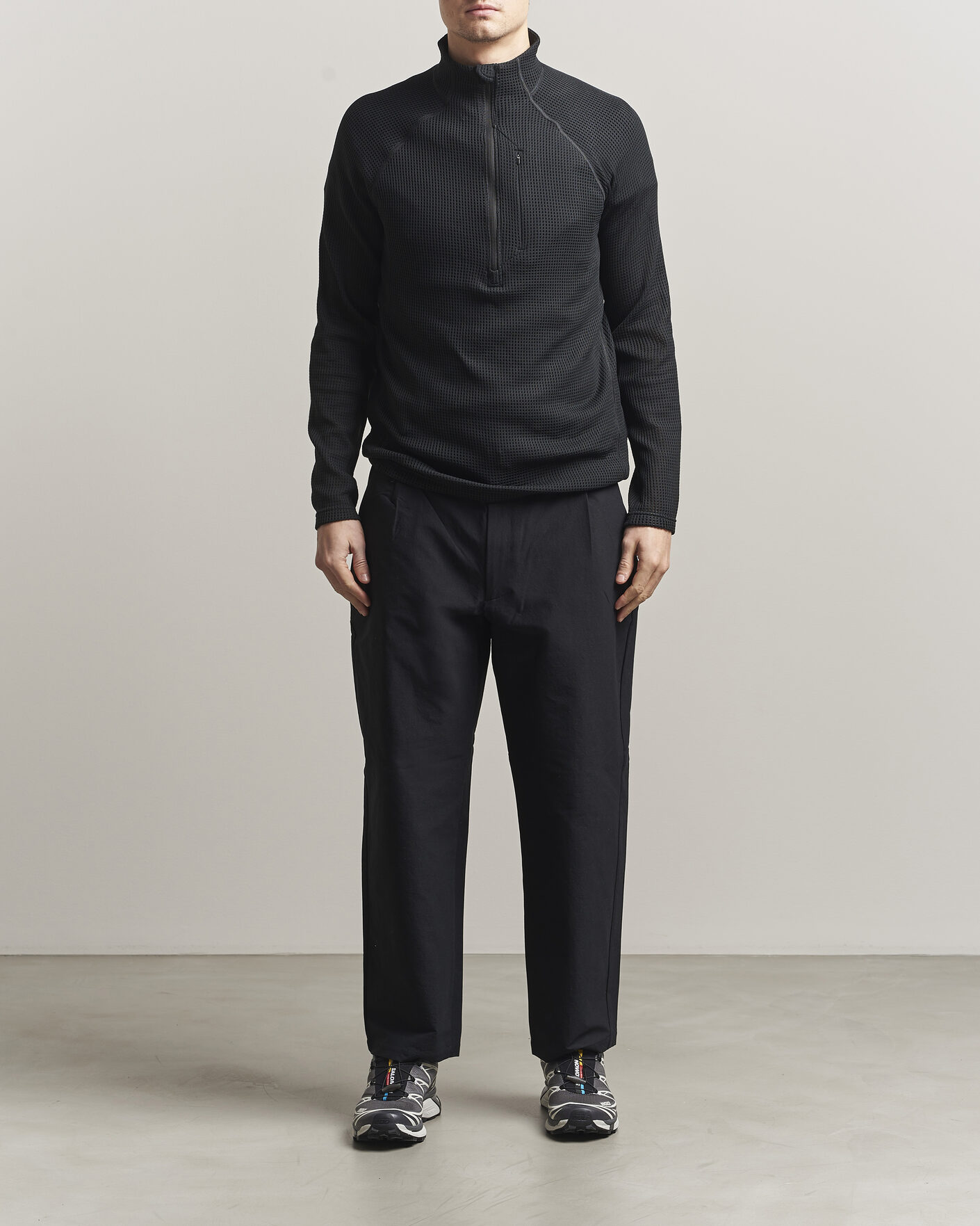 Men | Sweaters & Knitwear | Houdini | Pace Flow Half Zip True Black
