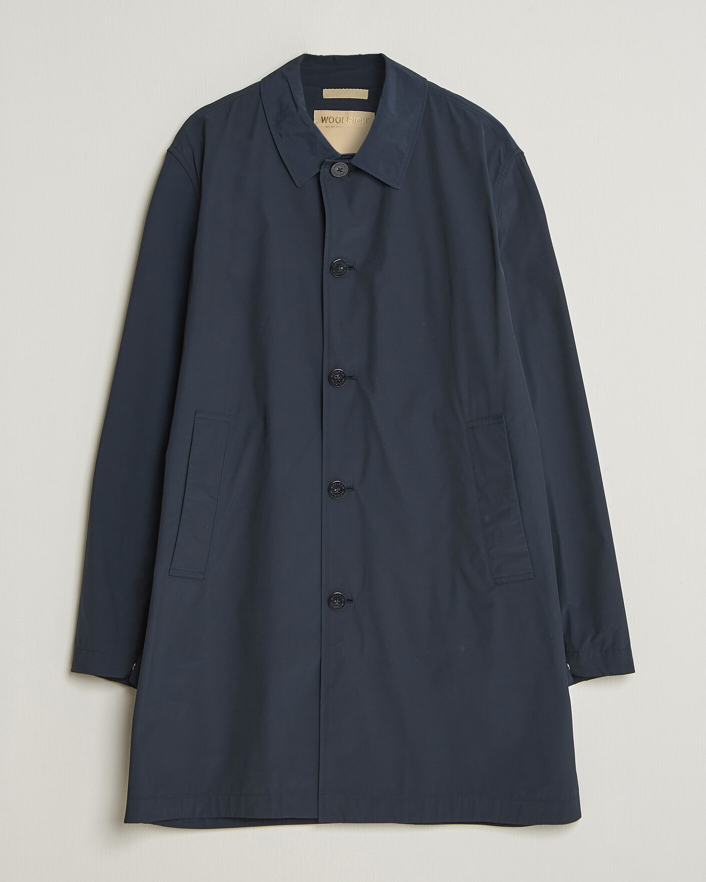 Men | Coats & Jackets | Woolrich | Urban Nylon Water Repelent Carcoat Melton Blue