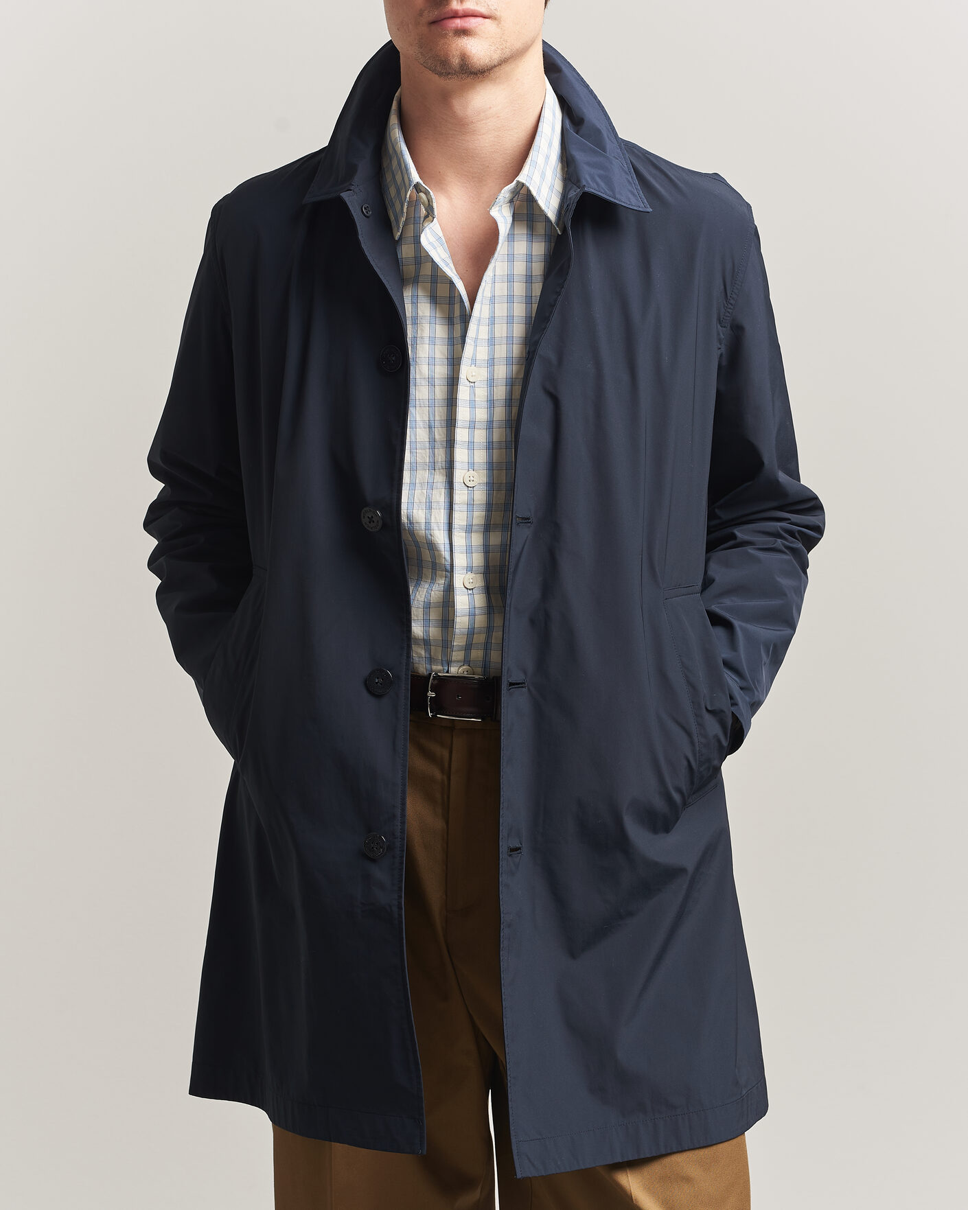 Men | Coats & Jackets | Woolrich | Urban Nylon Water Repelent Carcoat Melton Blue