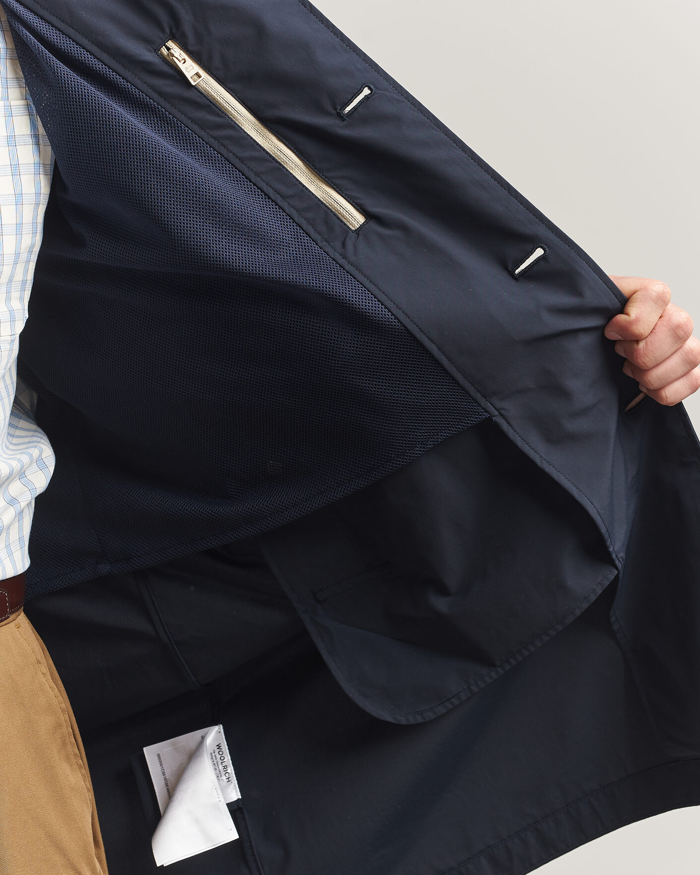 Men | Coats & Jackets | Woolrich | Urban Nylon Water Repelent Carcoat Melton Blue