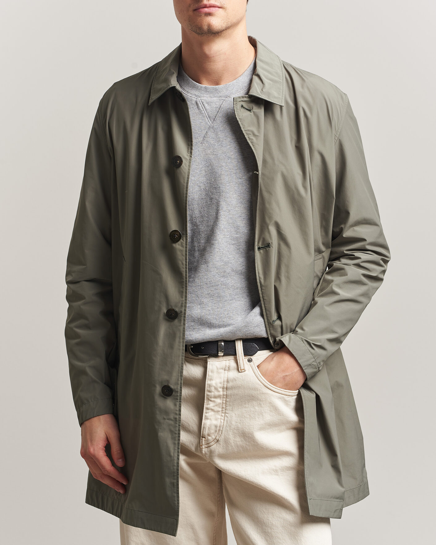Men | Coats & Jackets | Woolrich | Urban Nylon Water Repelent Carcoat Smokey Olive