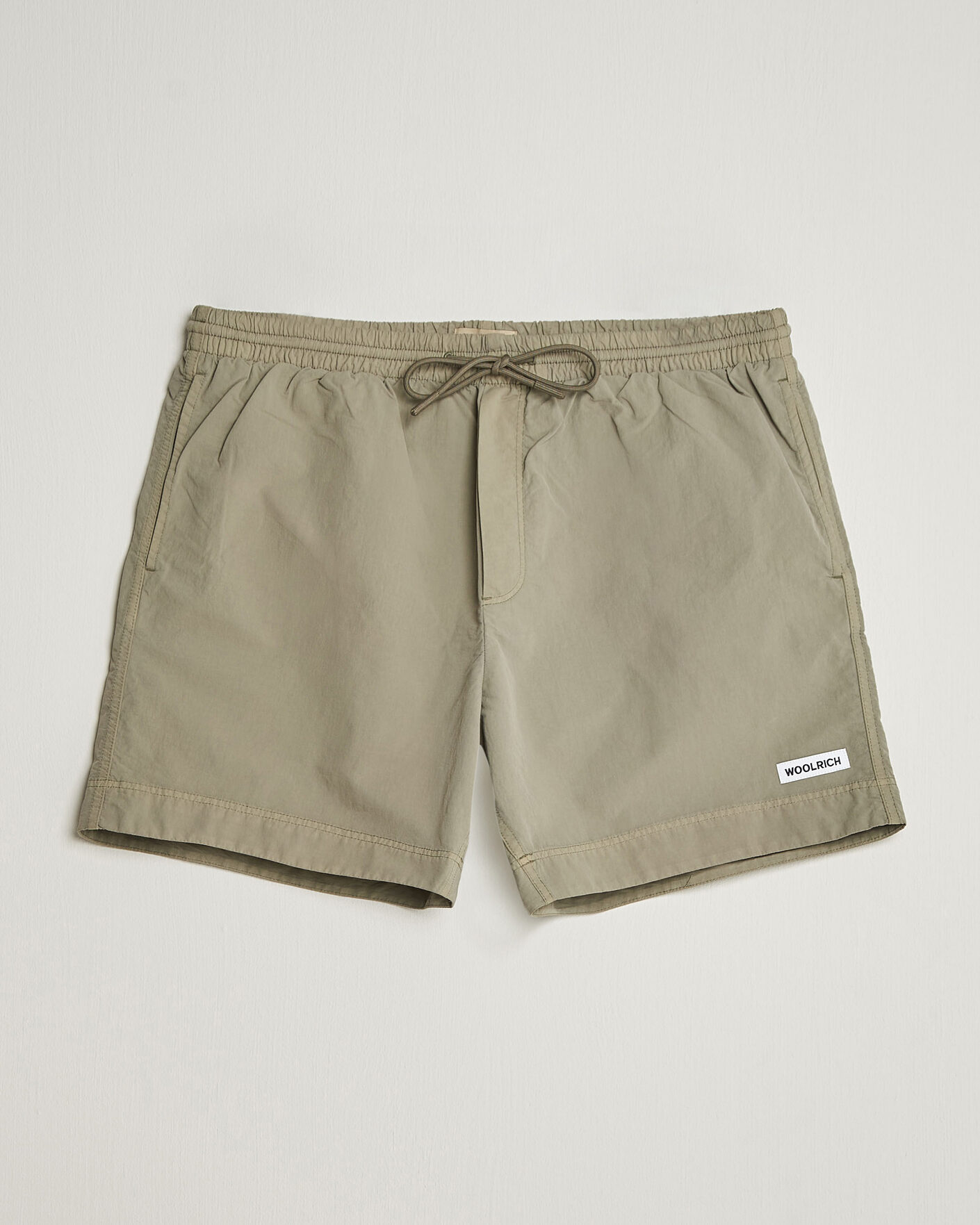 Men | Swimwear | Woolrich | Solid Garment Dyed Swimshorts Smokey Olive