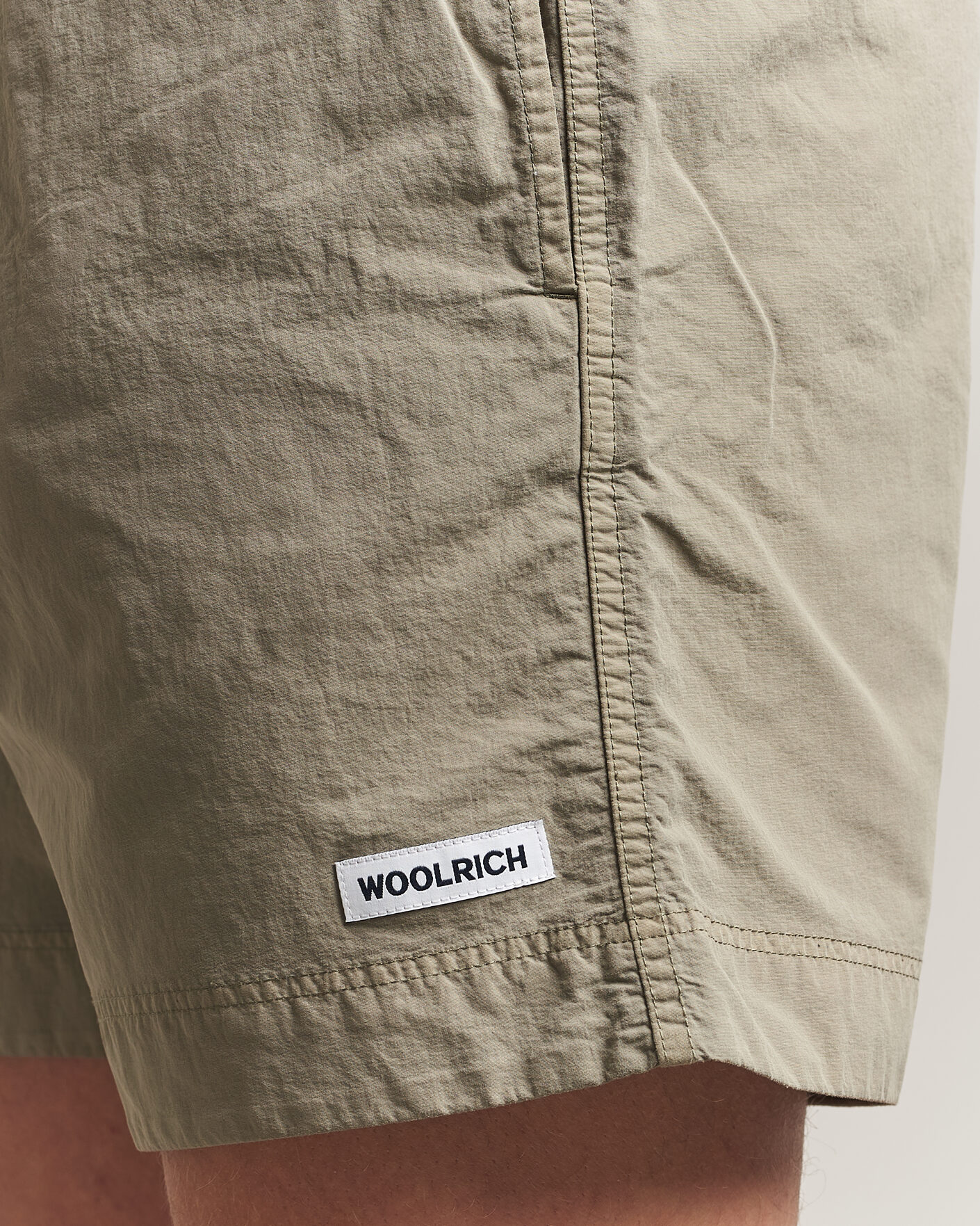 Men | Swimwear | Woolrich | Solid Garment Dyed Swimshorts Smokey Olive