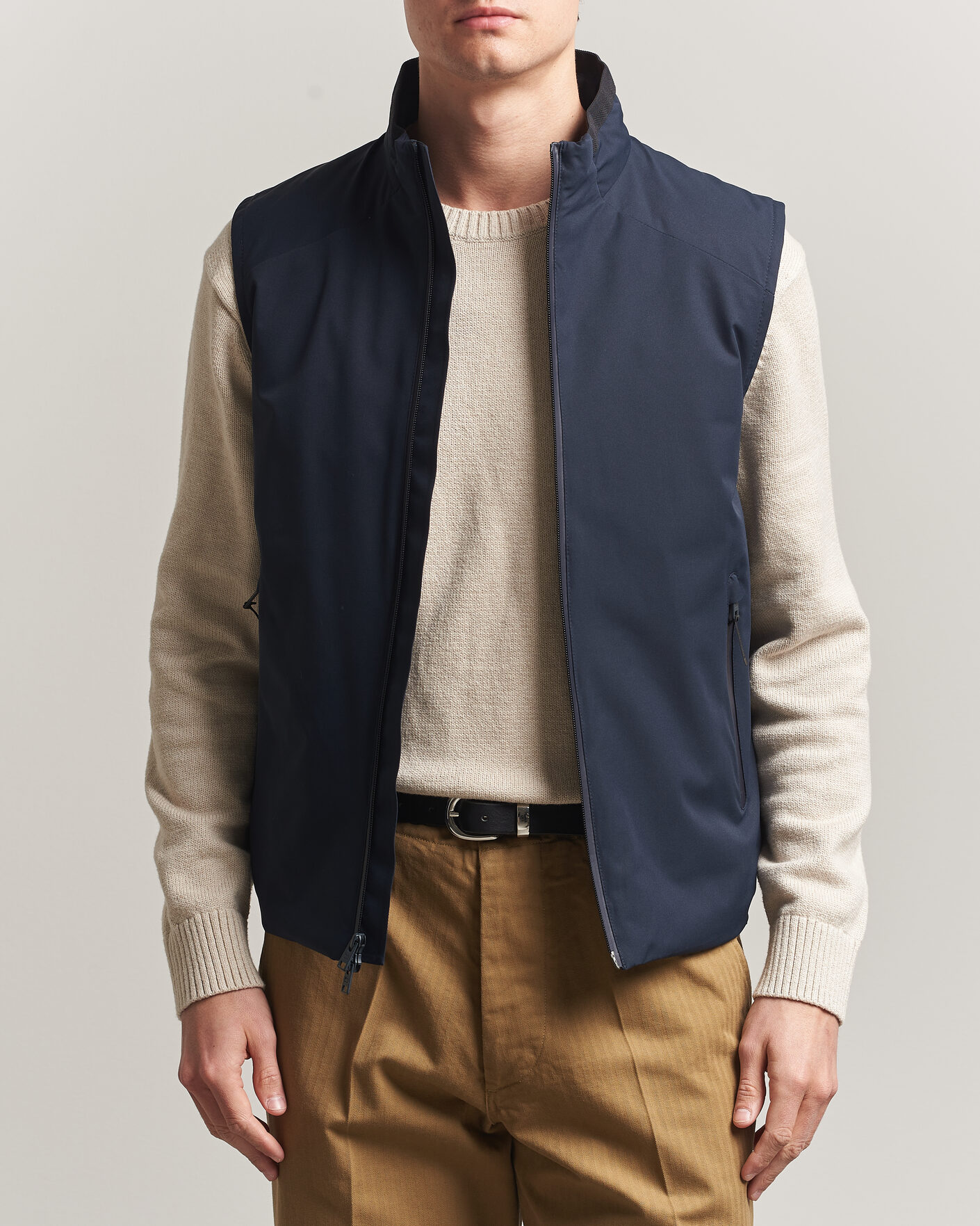 Men | Gilets | Woolrich | Two Layer Sailing Vest Melton Blue