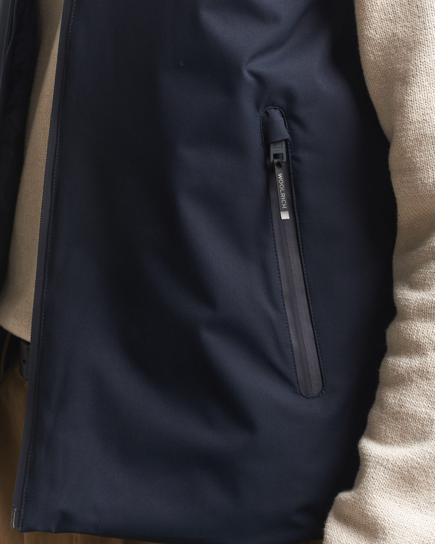 Men | Coats & Jackets | Woolrich | Two Layer Sailing Vest Melton Blue