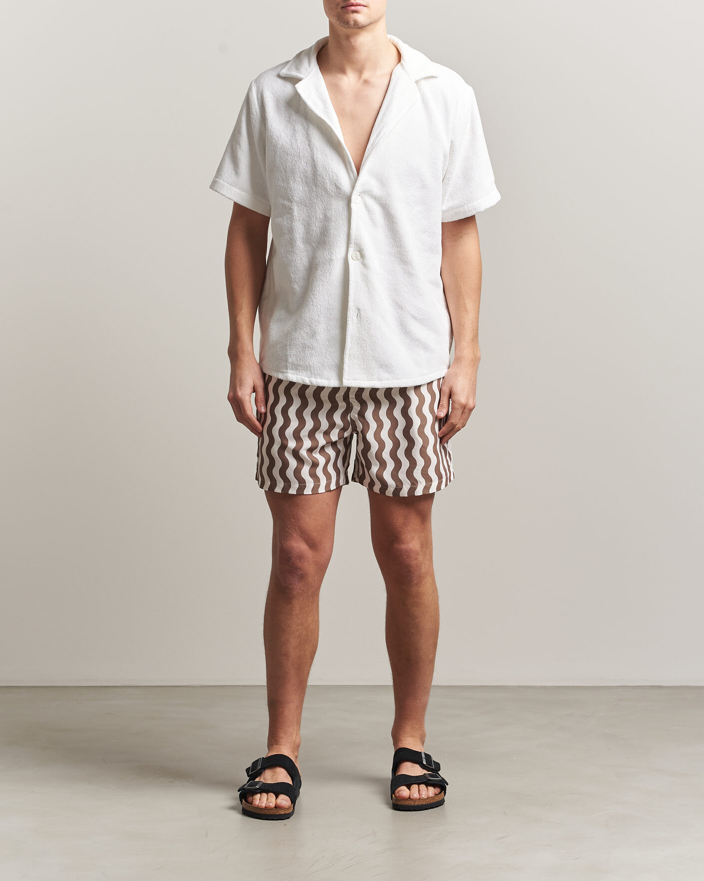 Men | Swimwear | OAS | Printed Swimshorts Fine Waver