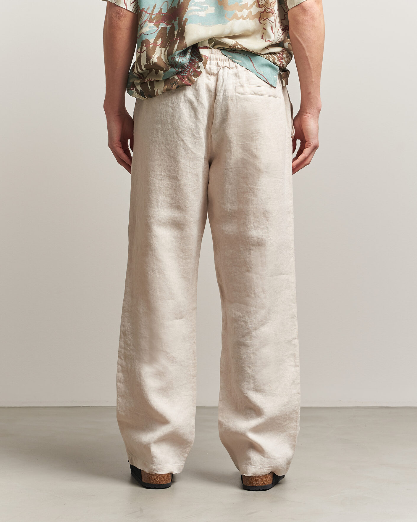 Men | Trousers | OAS | Nino Linen Pants Beige