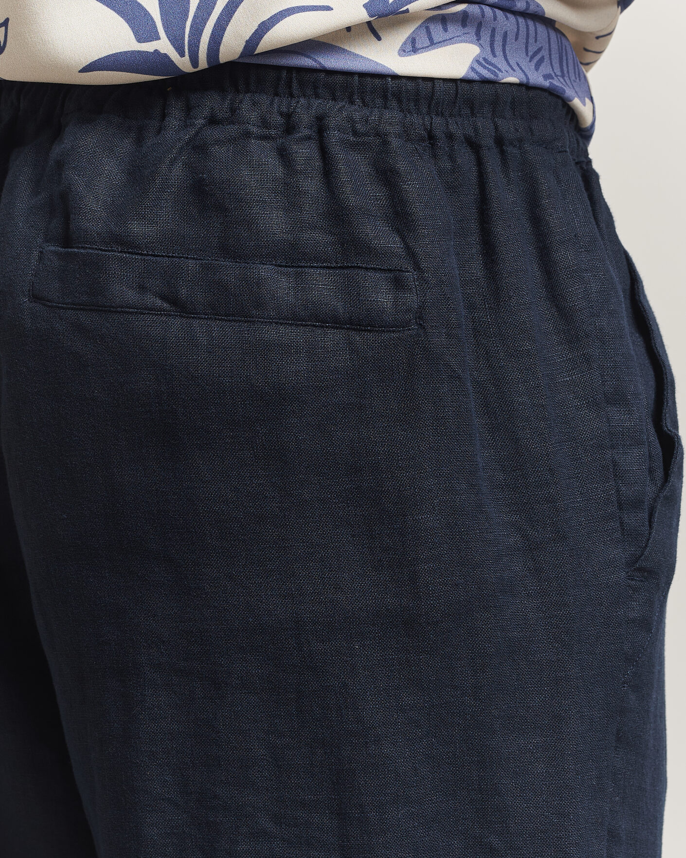 Men | Trousers | OAS | Nino Linen Pants Navy