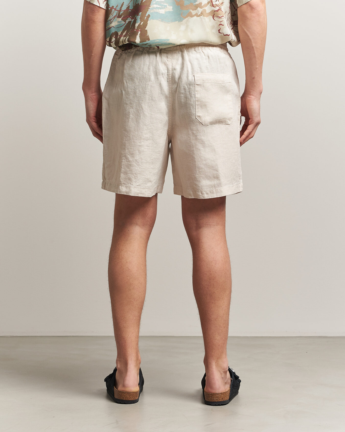 Men | Shorts | OAS | Porto Linen Shorts Beige