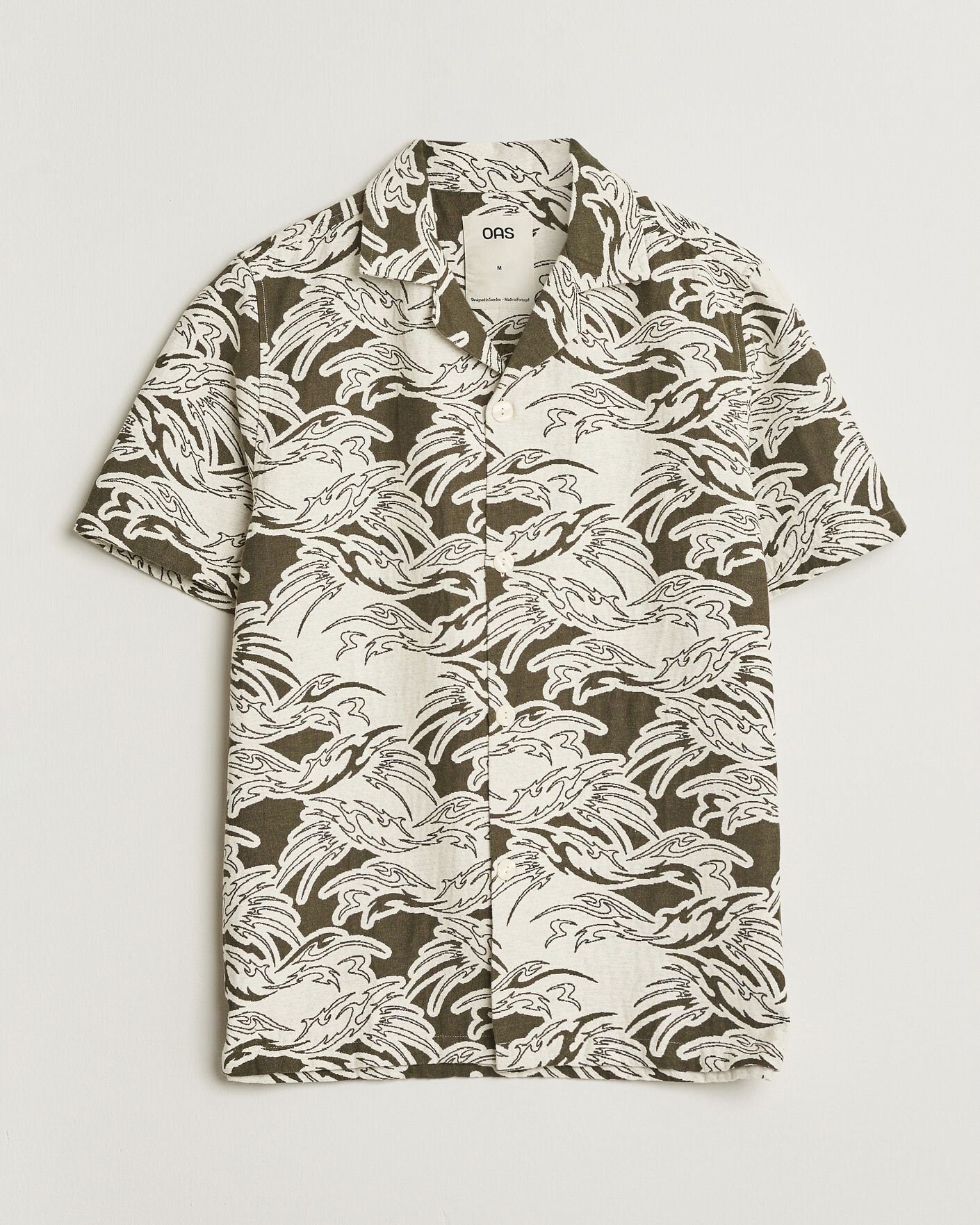 Men | Shirts | OAS | Cuba Short Sleeve Shirt Rouge Ecru