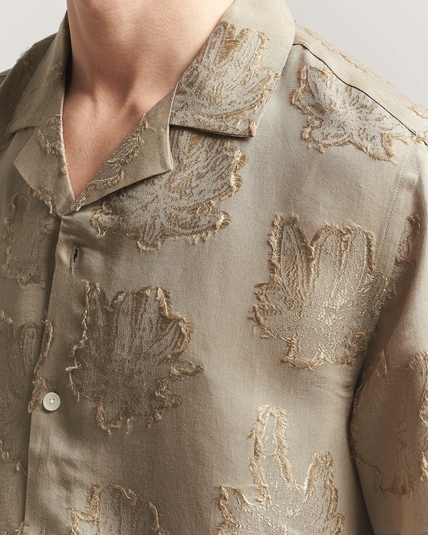 Men | Shirts | OAS | Rocco Lyocell Short Sleeve Shirt Palmoza