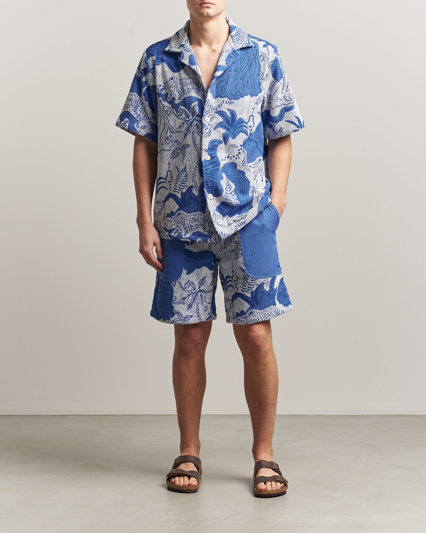 Men | Shorts | OAS | Nicola Cotton Net Shorts Mystea