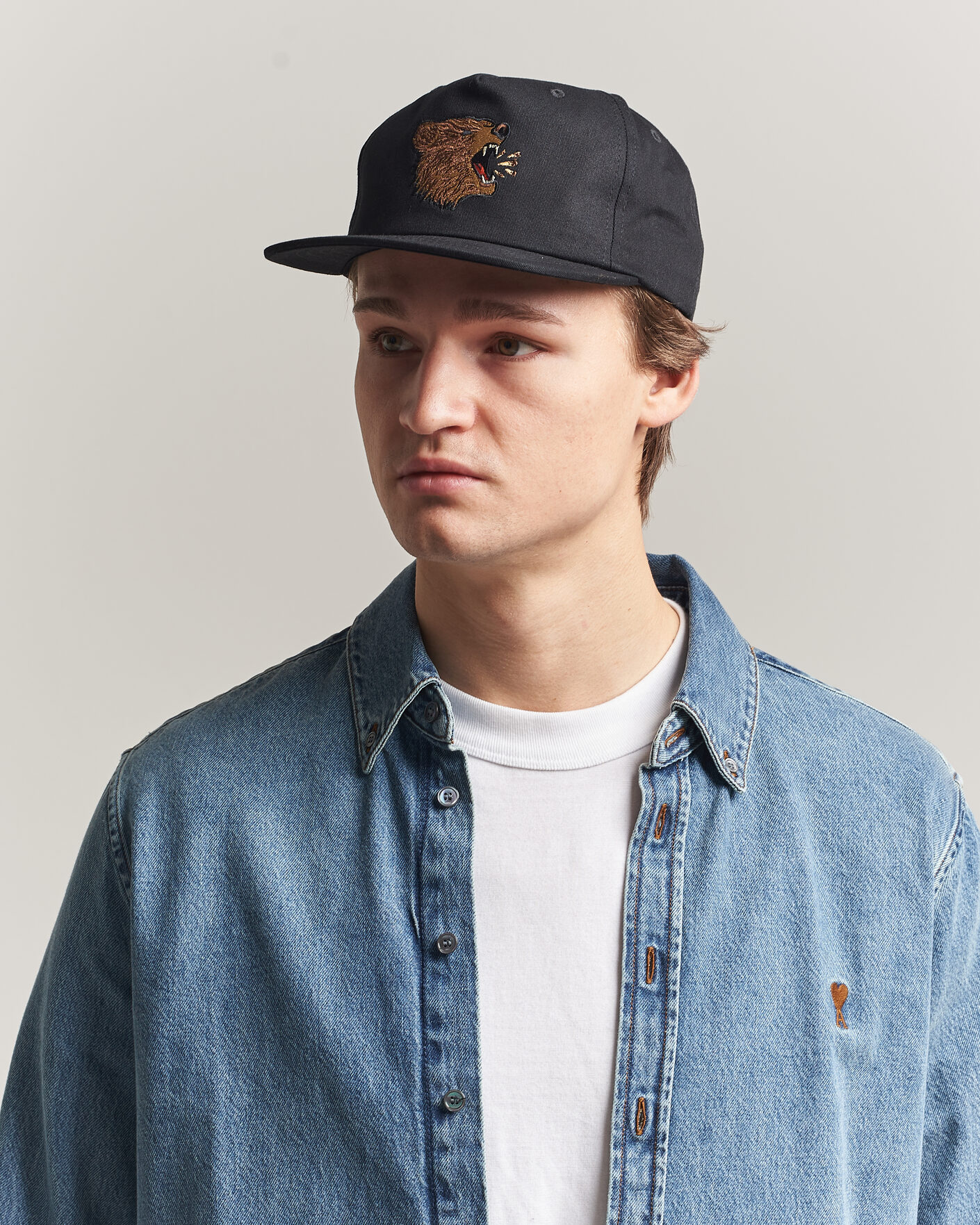 Men | Hats & Caps | Filson | Bear Trucker Cap Black