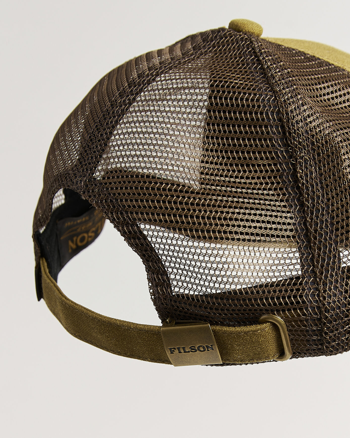 Men | Hats & Caps | Filson | Scenic Waxed Logger Mesh Cap Dark Tan