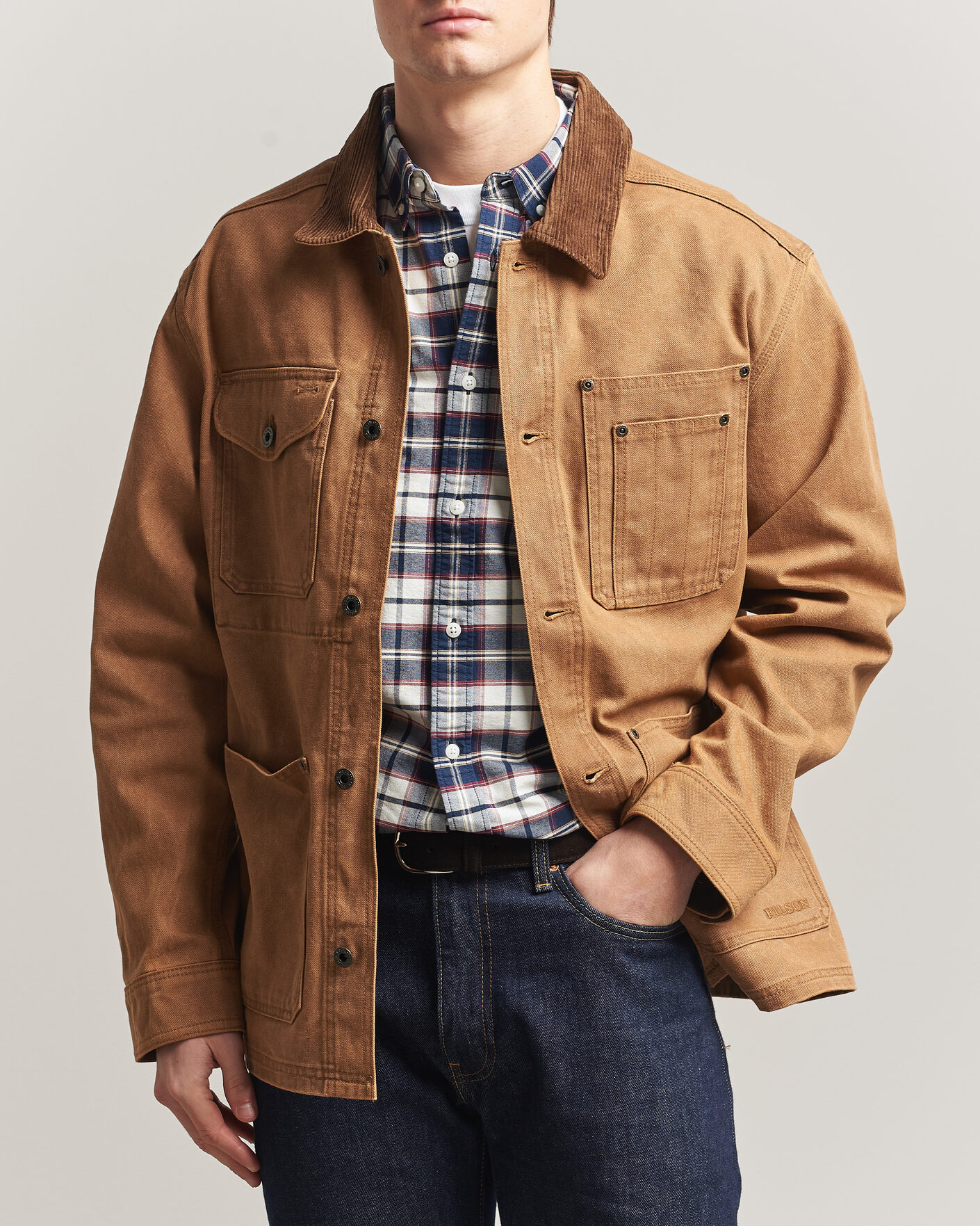 Men | Coats & Jackets | Filson | Rustic Canvas Barn Coat Whiskey