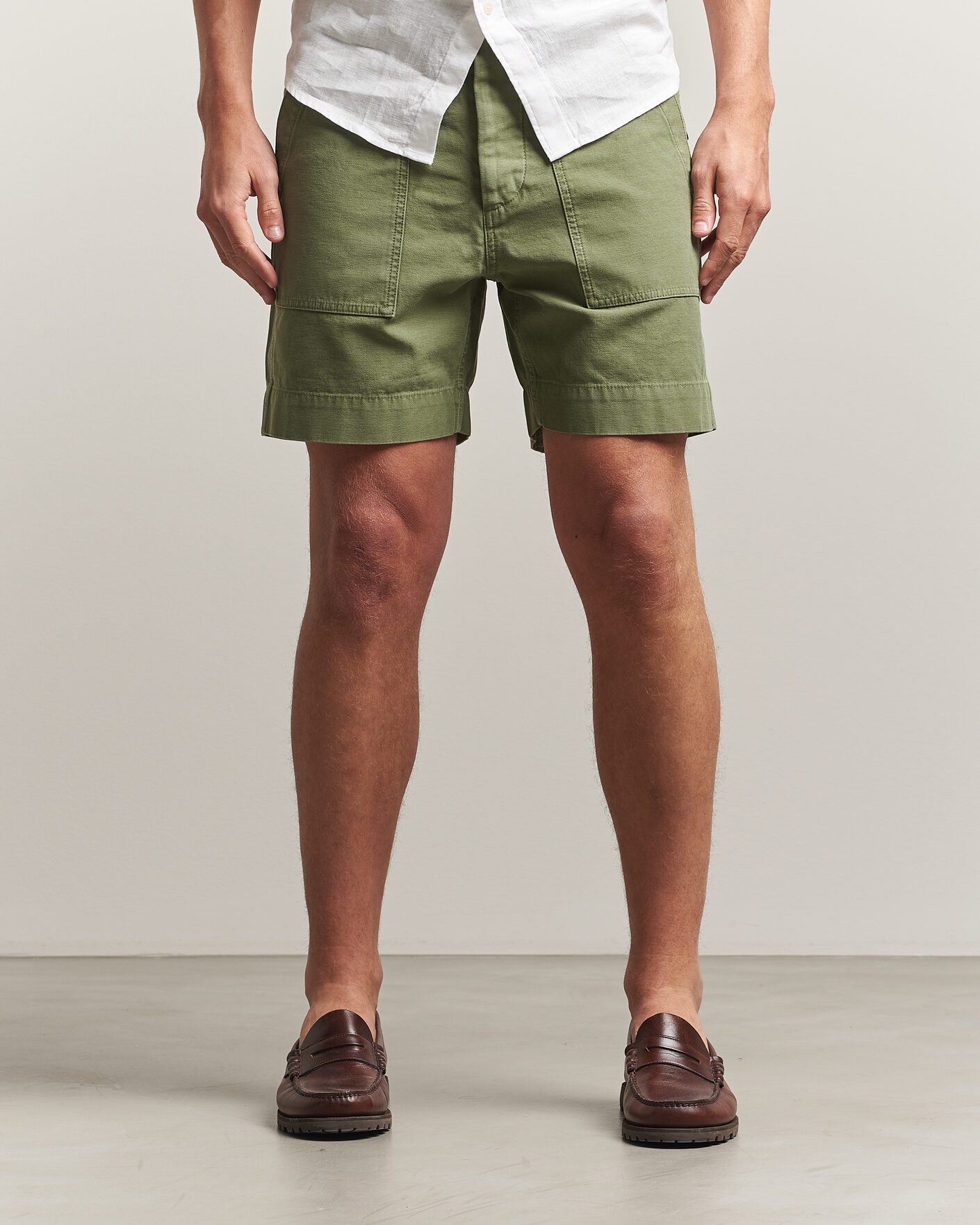 Men | Shorts | Filson | Field Cargo Shorts Washed Fatigue Green