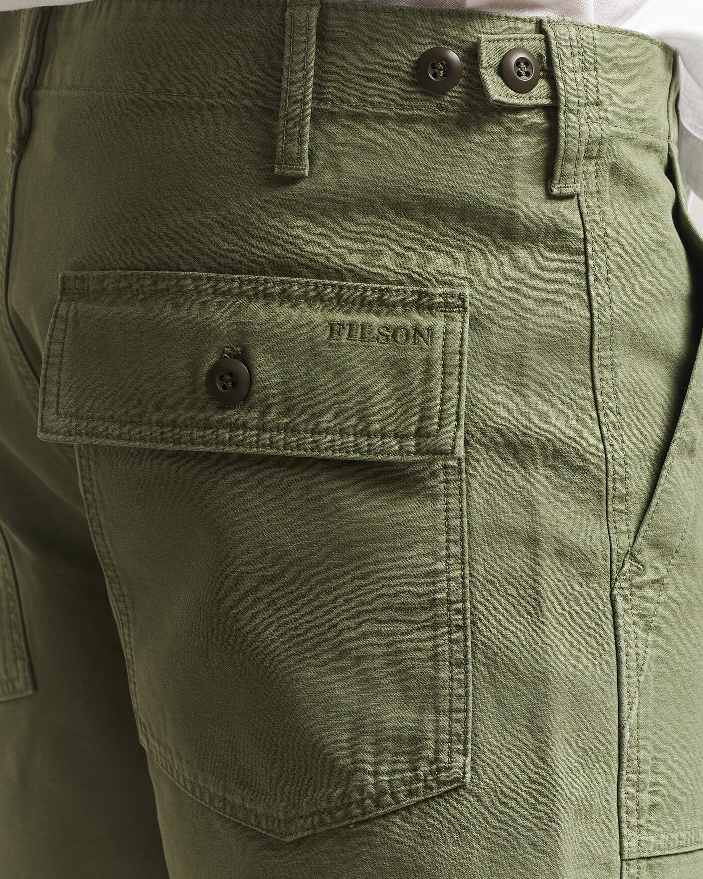 Men | Shorts | Filson | Field Cargo Shorts Washed Fatigue Green