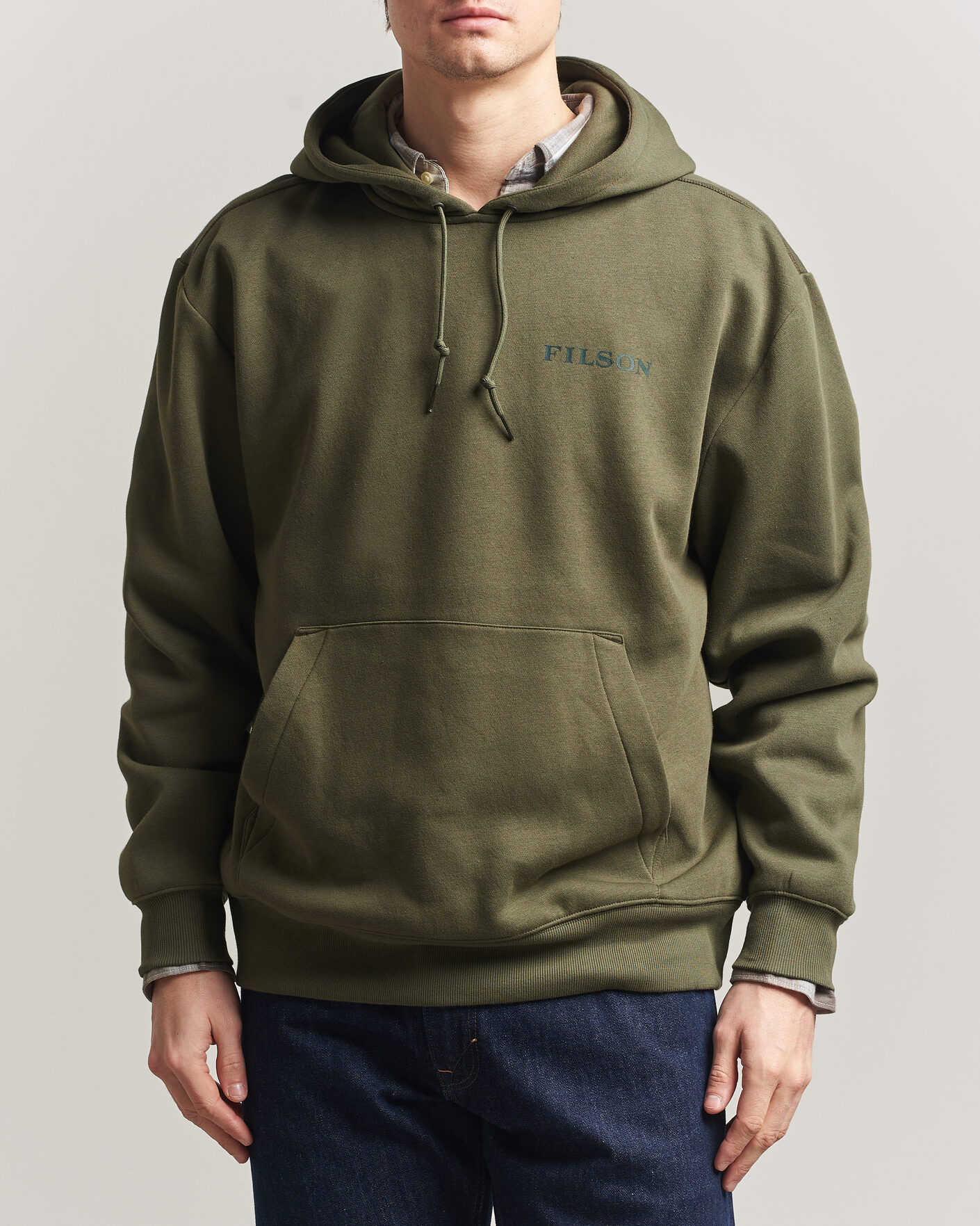 Men | Sweaters & Knitwear | Filson | Scenic Graphic Hoodie Surplus Green