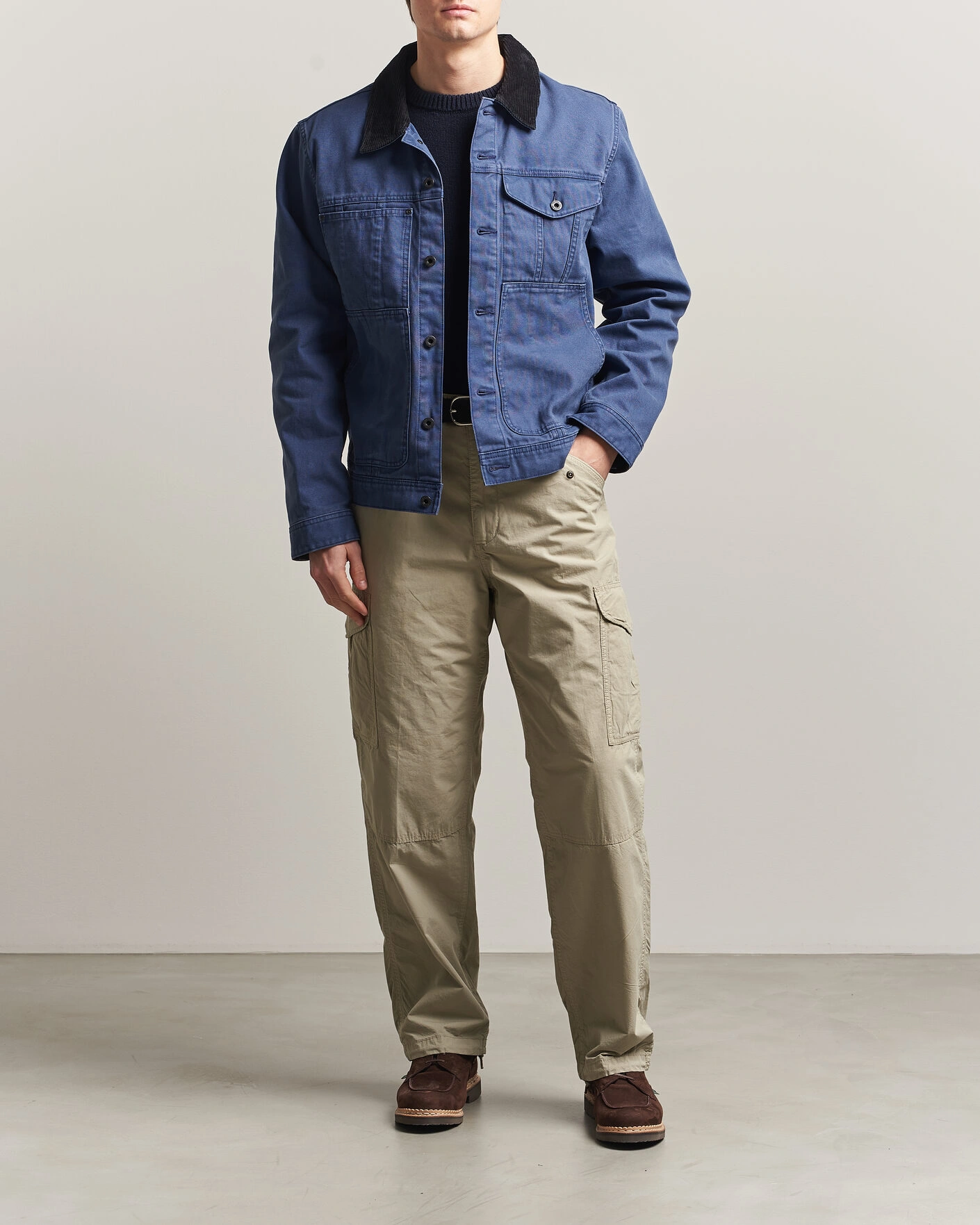 Men | Trousers | Filson | Tropical Poplin Cargo Pants Dried Sage