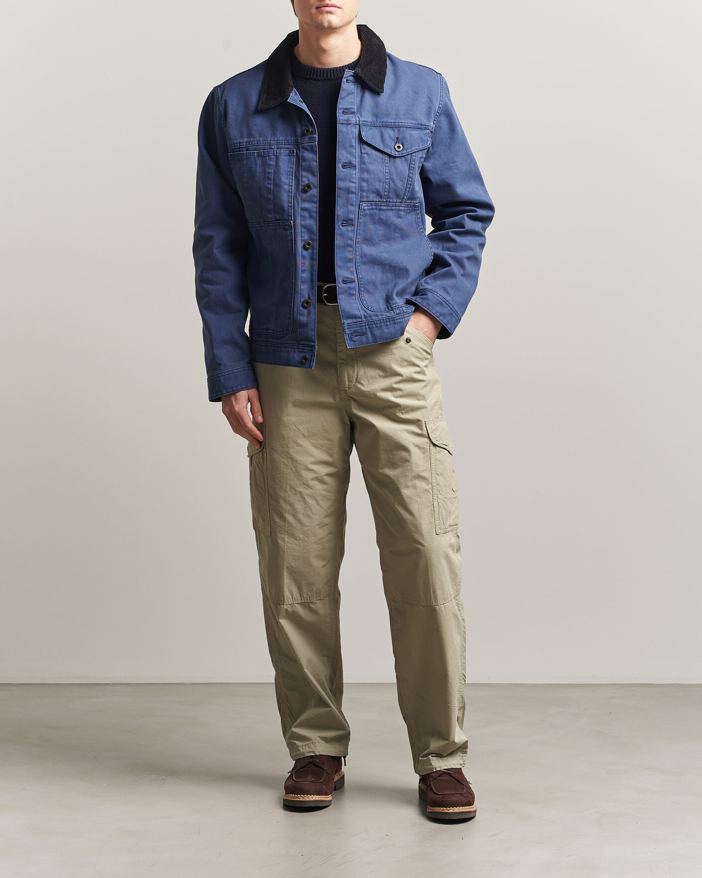 Men | Trousers | Filson | Tropical Poplin Cargo Pants Dried Sage