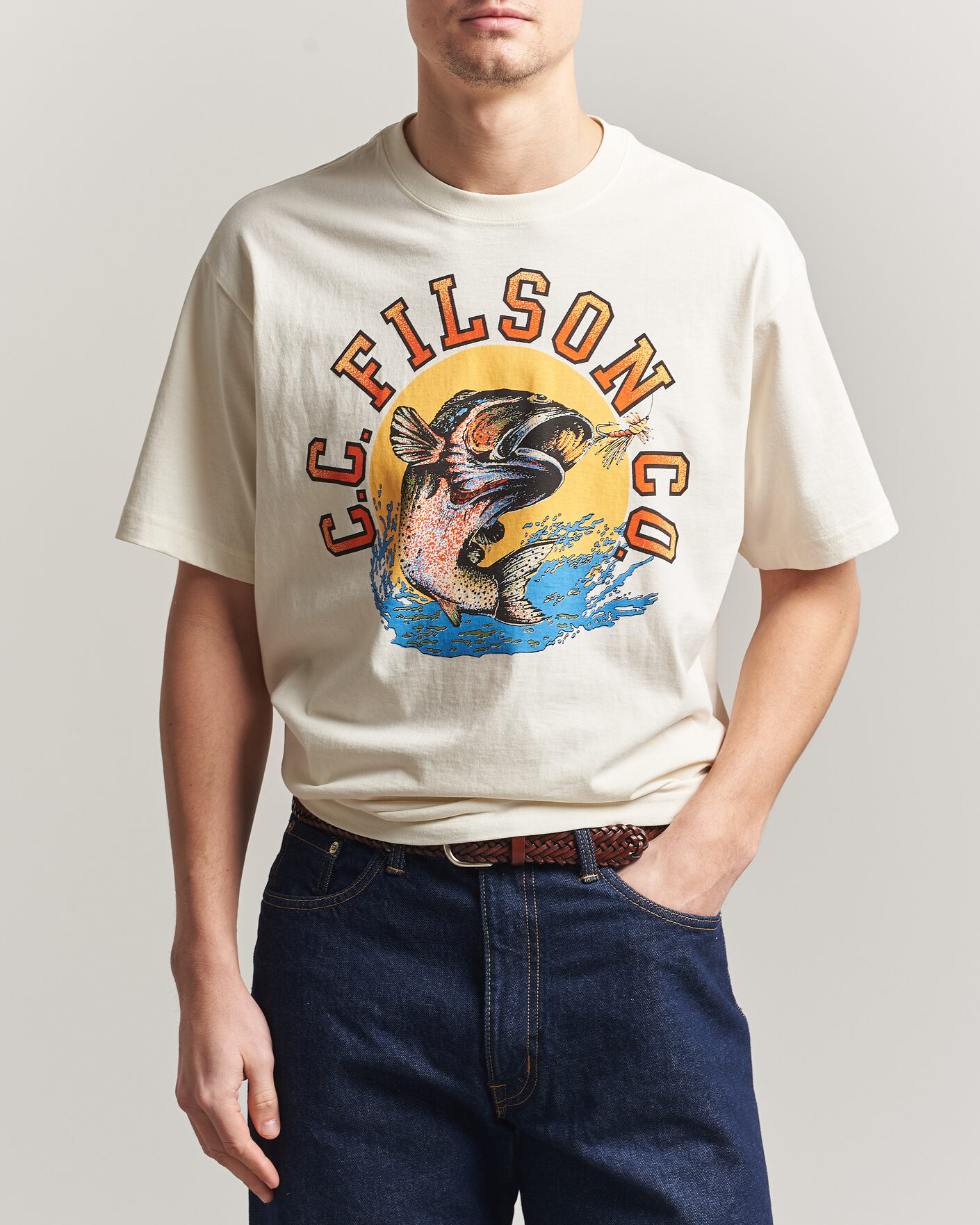 Men | T-Shirts | Filson | Dry Fly Graphic T-Shirt Basswood