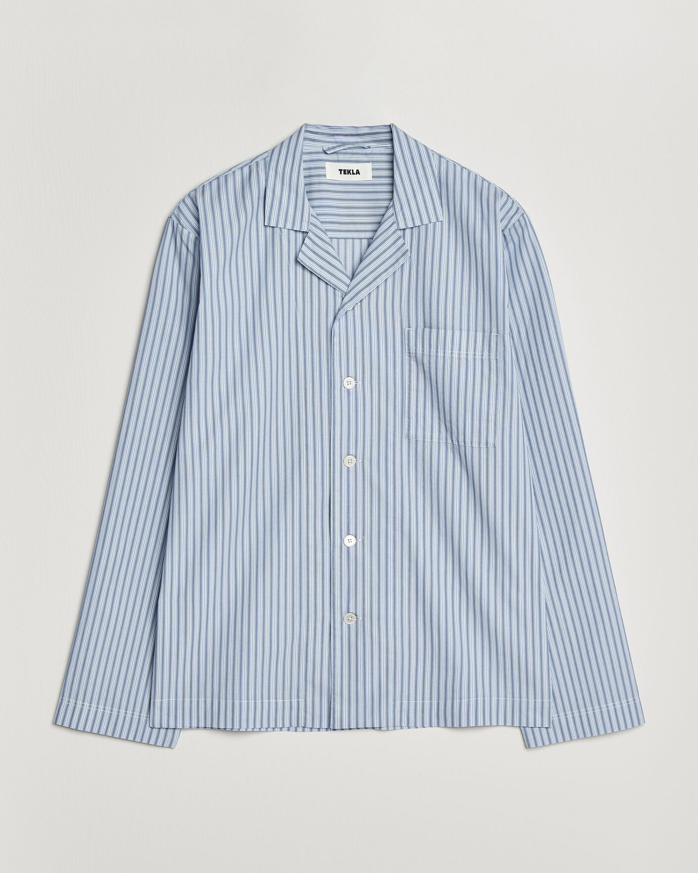 Men | Pyjamas & Robes | Tekla | Fine Twill Pyjama Shirt Cooper Stripes