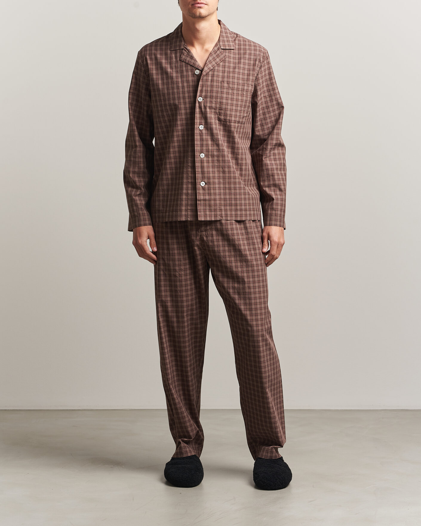 Men | Pyjamas & Robes | Tekla | Fine Twill Pyjama Shirt Serra Checks